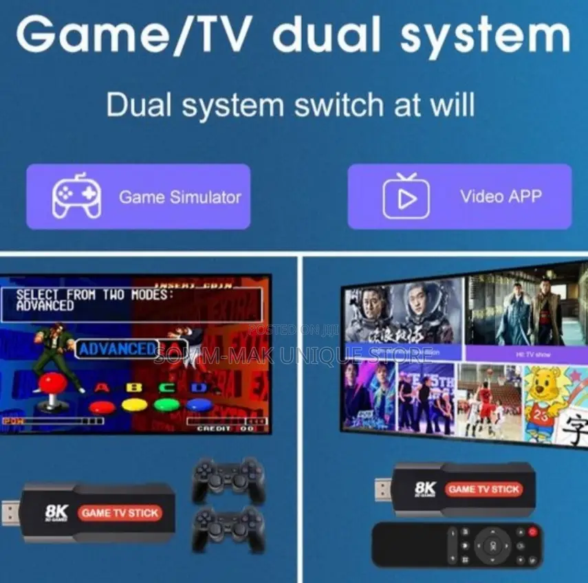 Android Smart Tv Stick With Classic Games Uhd Plug Play