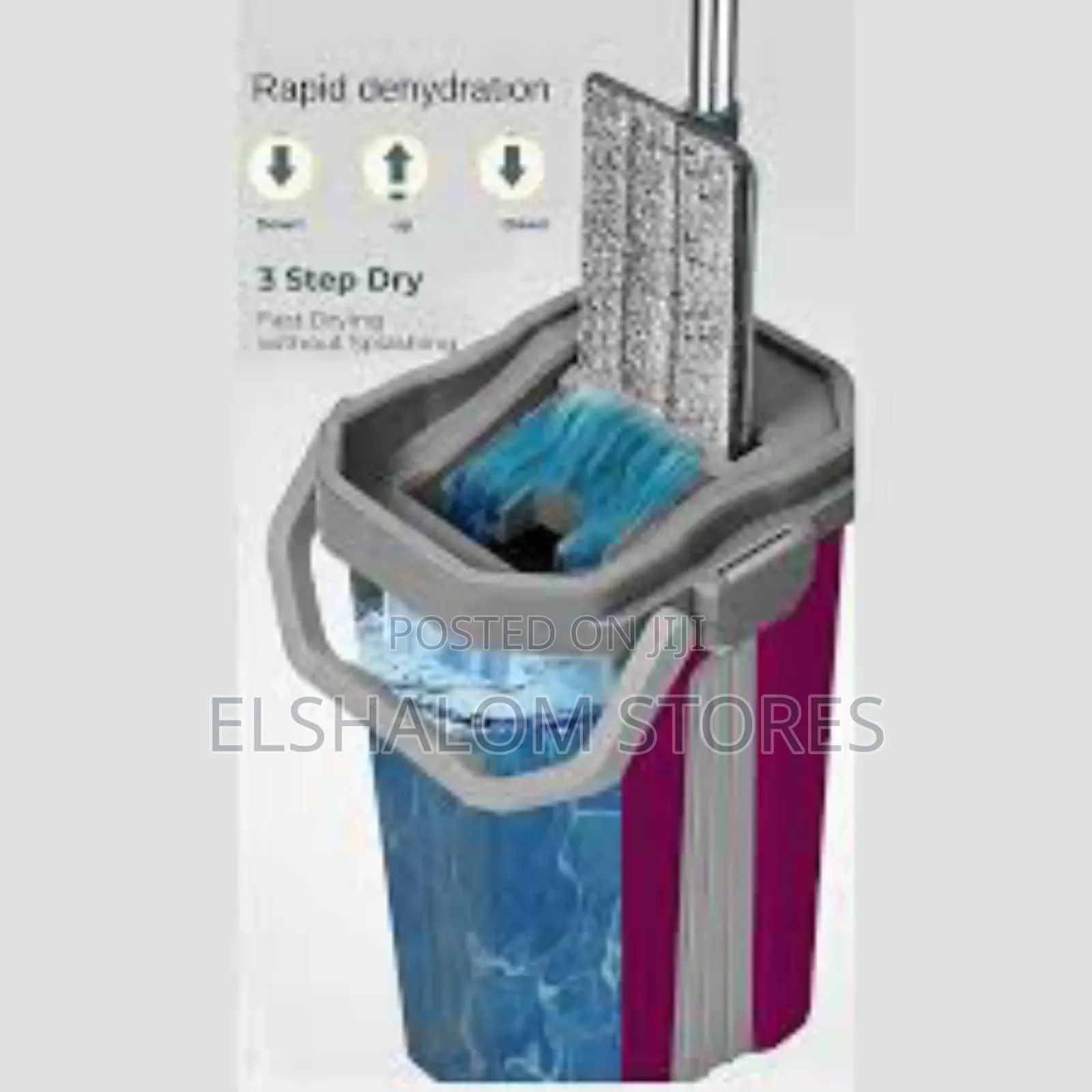 360 2in1 Microfiber Flat Mop With Bucket