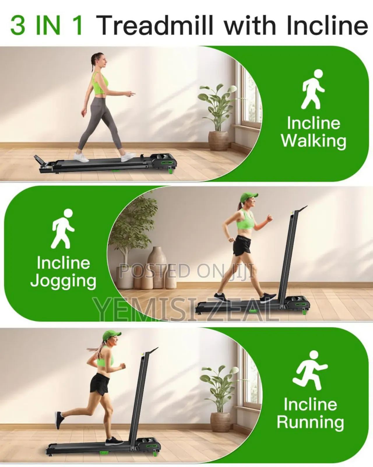 2.5hp Platform Treadmill Incline With 130kg User Weight