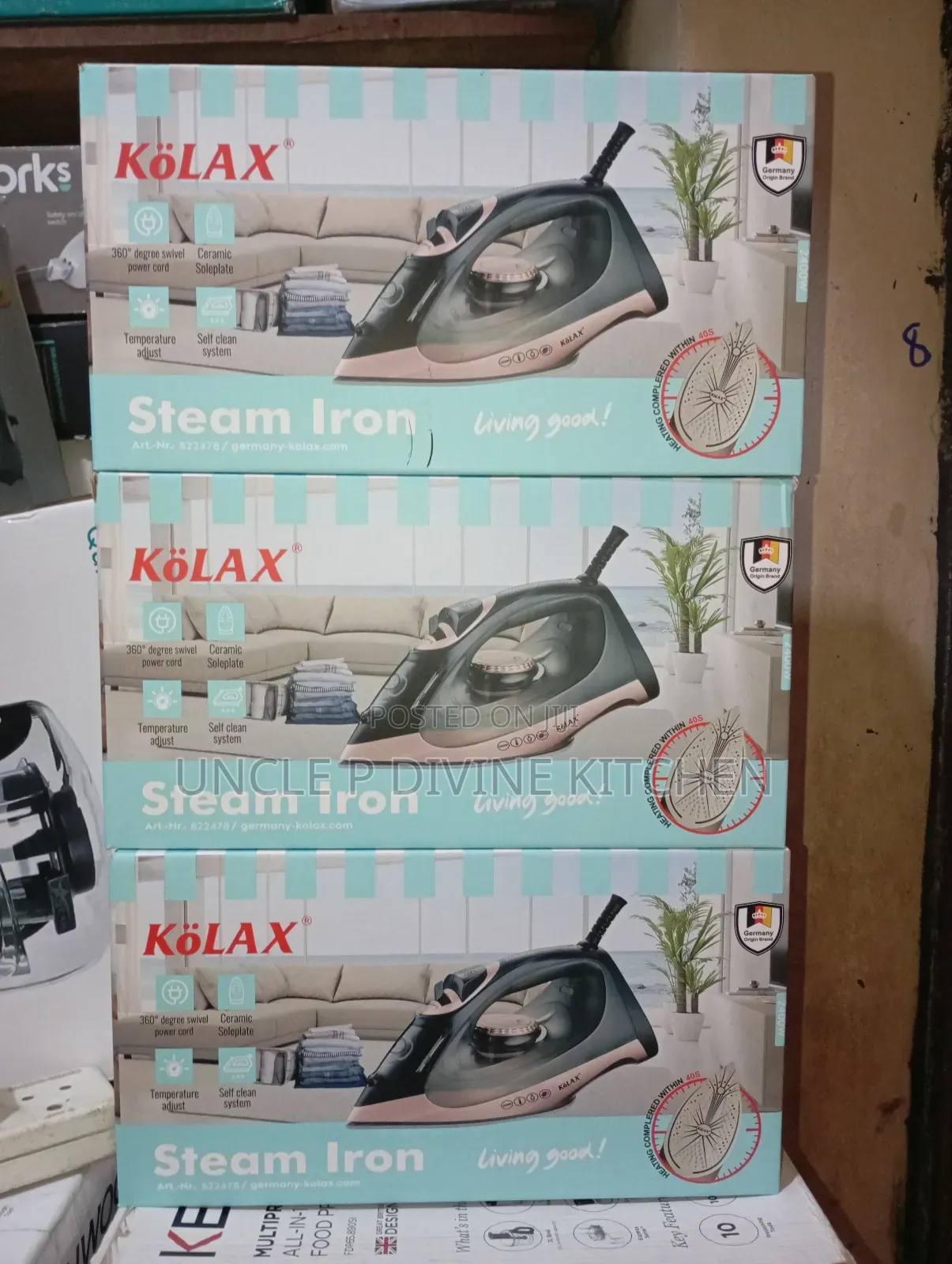 Kolax Durable Quality Steam Iron, 2400w, With Easy Steam.
