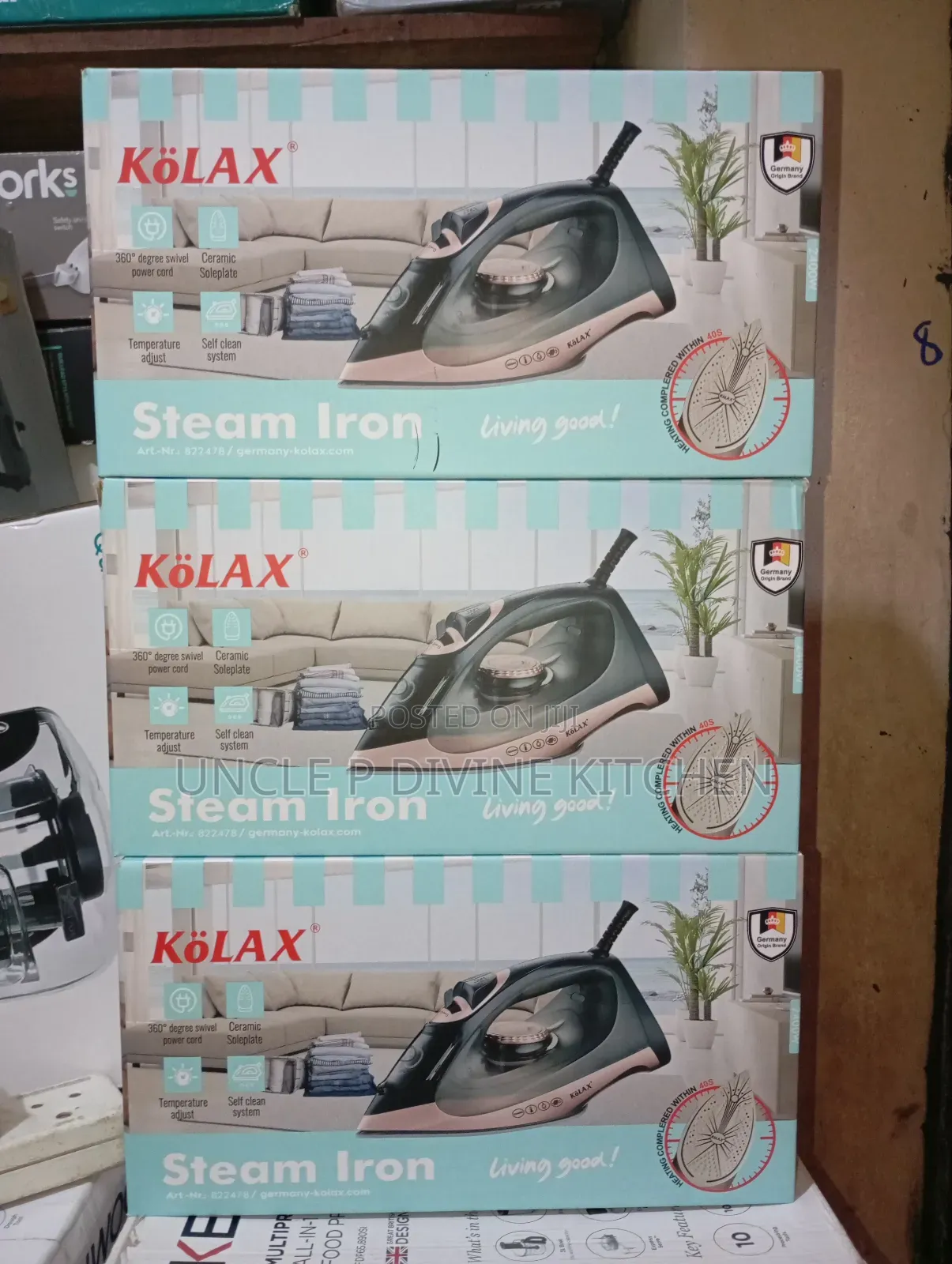 Kolax Durable Quality Steam Iron, 2400w, With Easy Steam.