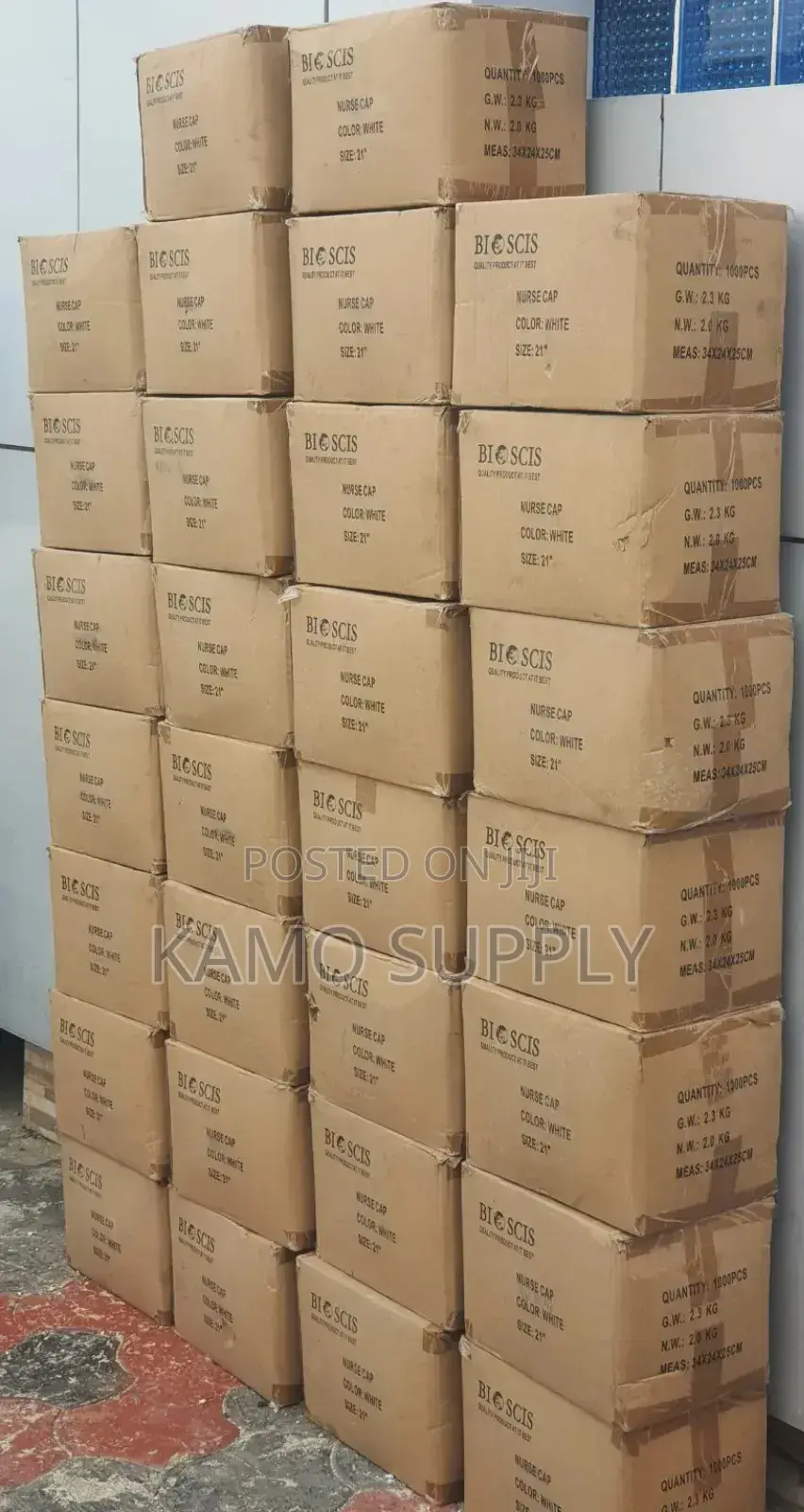 Disposable Nurse Cap/Hairnet Carton of 1000pcs