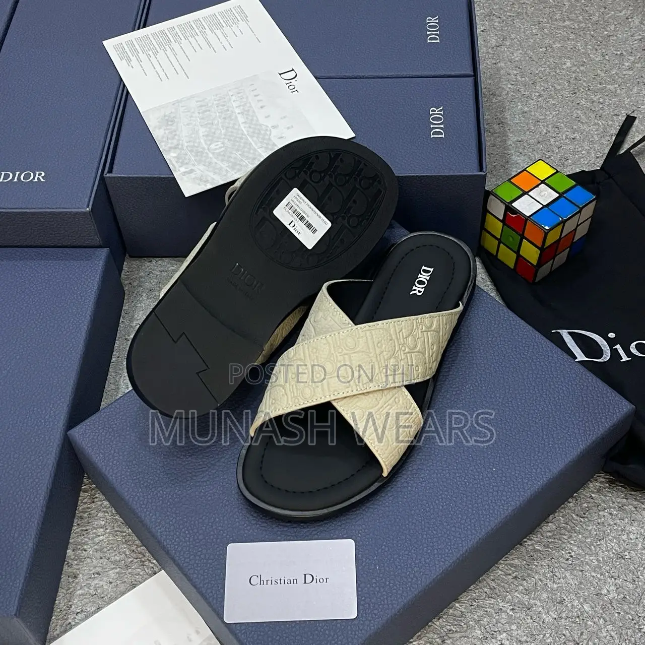 Original Leather Dior Calfskin Slipers