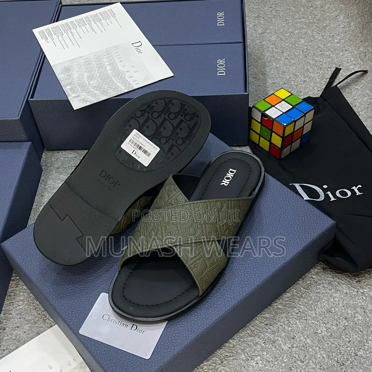 Original Leather Dior Calfskin Slipers