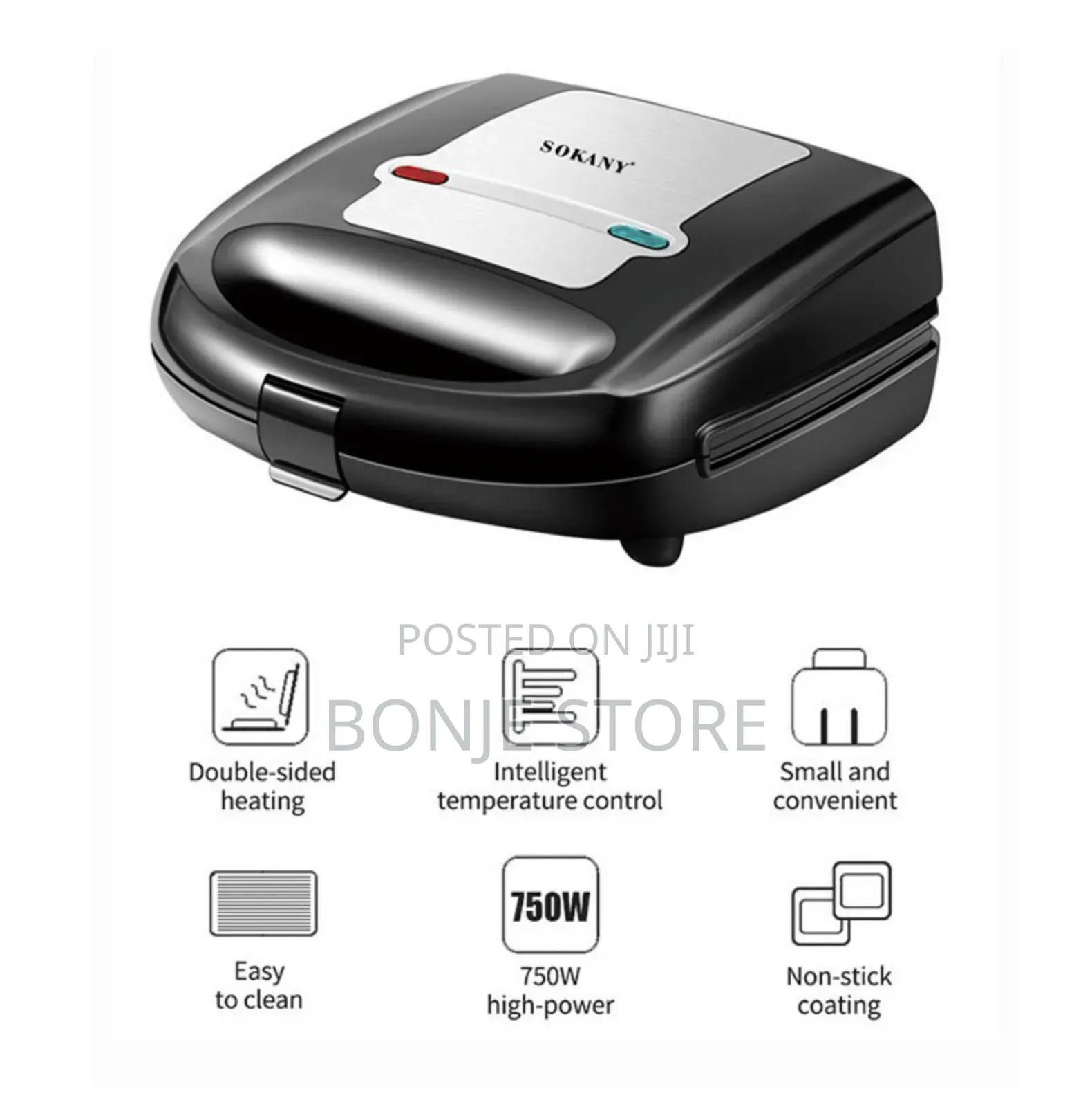 Sokany B140 8-in-1 Sandwich Maker With Detachable Plates