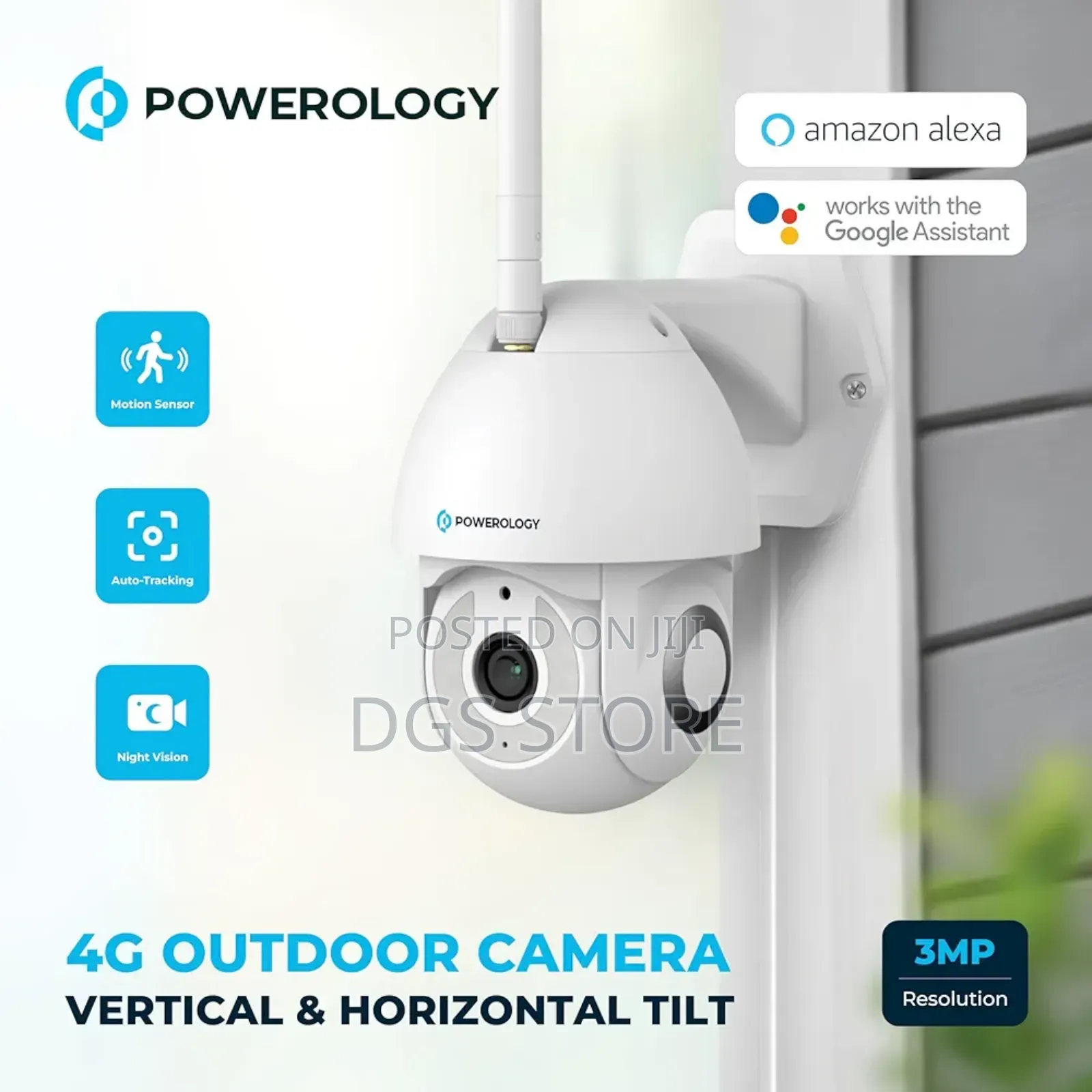 Powerology 4g Outdoor Camera Vertical Horizontal Tilt