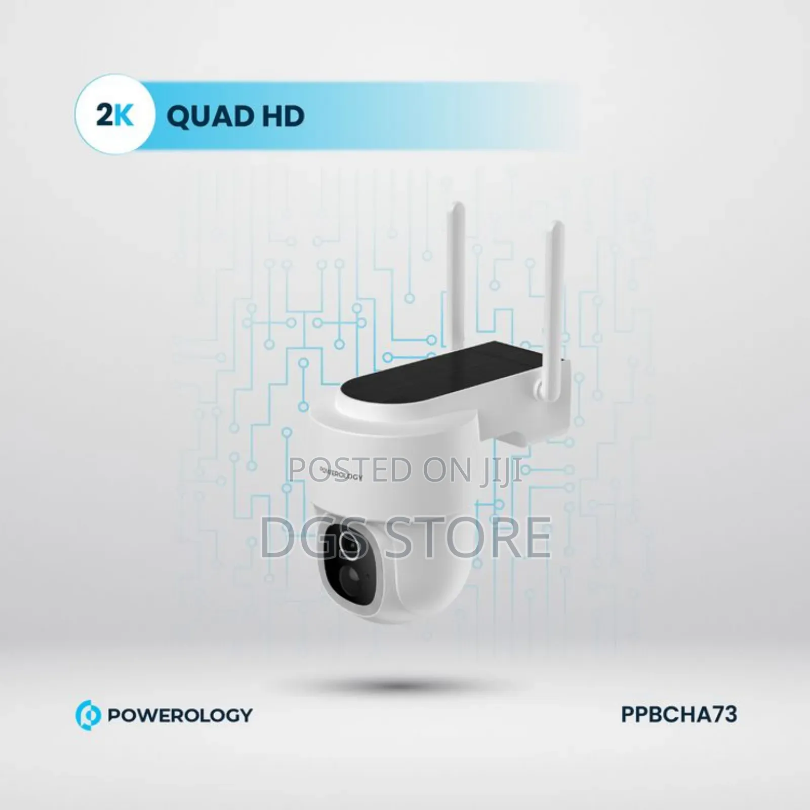 Powerology Pp073 Outdoor Camera Pan Tilt Built-in Solar