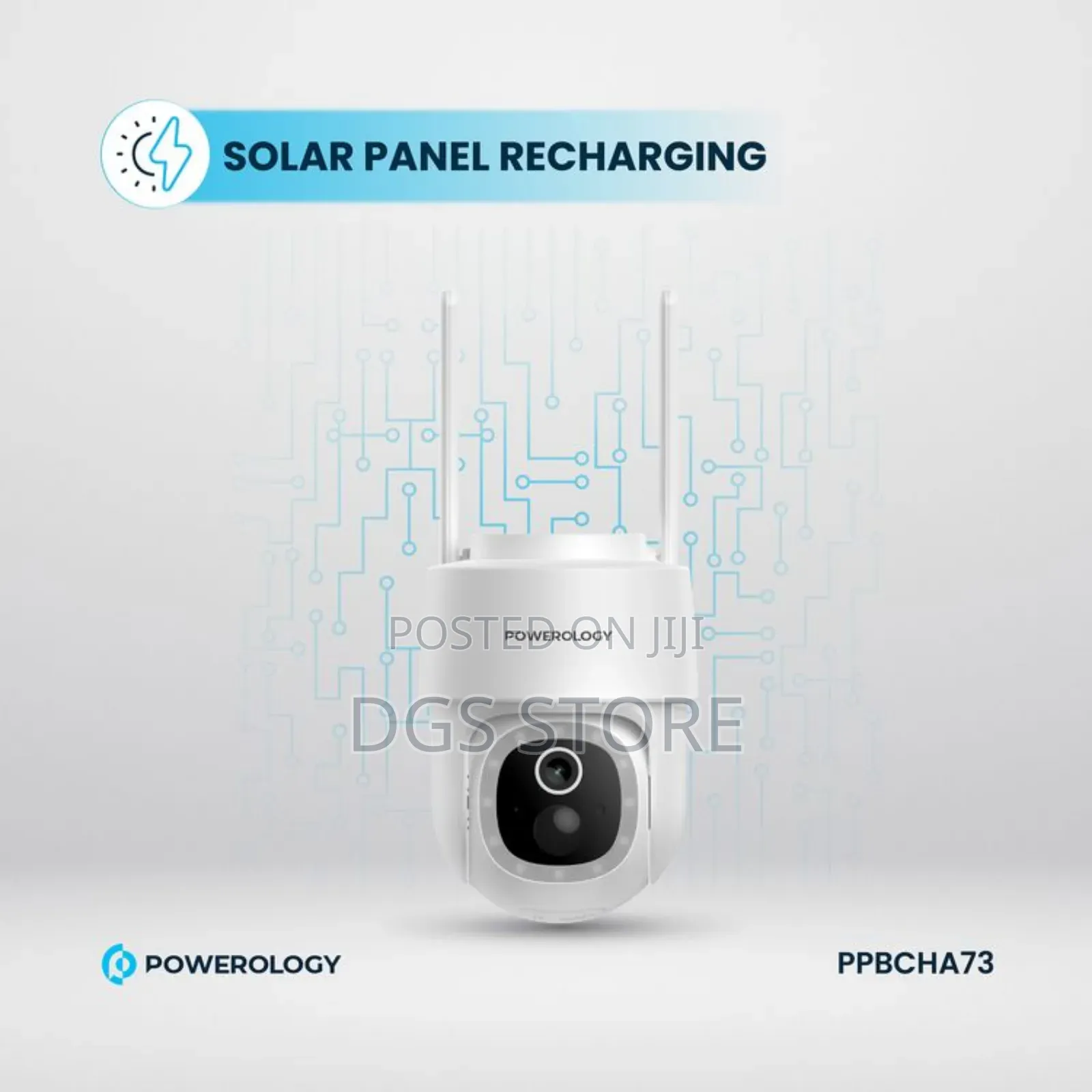 Powerology Pp073 Outdoor Camera Pan Tilt Built-in Solar