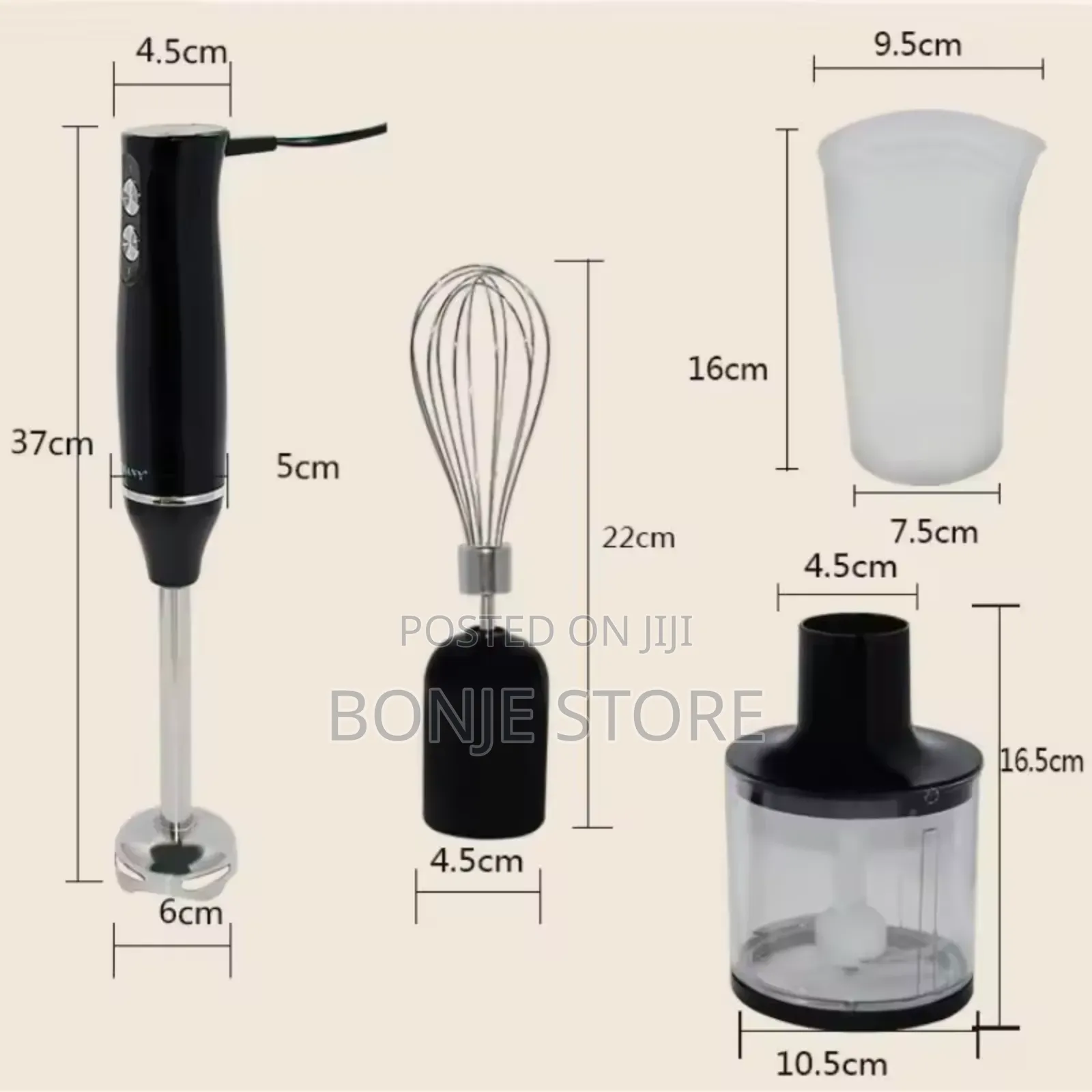 4 in 1 Handheld Mixer 500w 220v Stainless Steel Blade