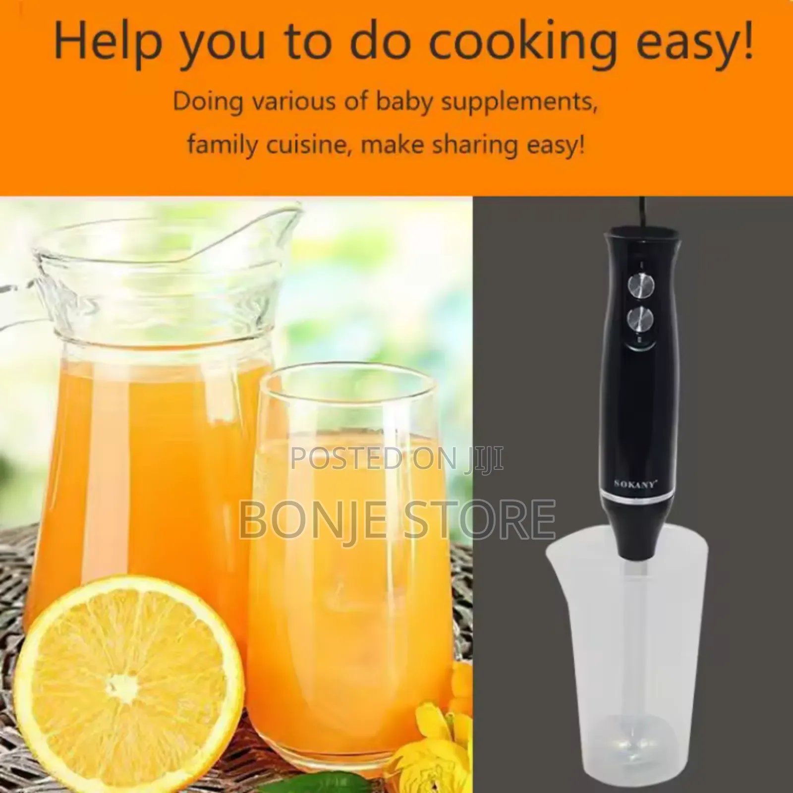 4 in 1 Handheld Mixer 500w 220v Stainless Steel Blade