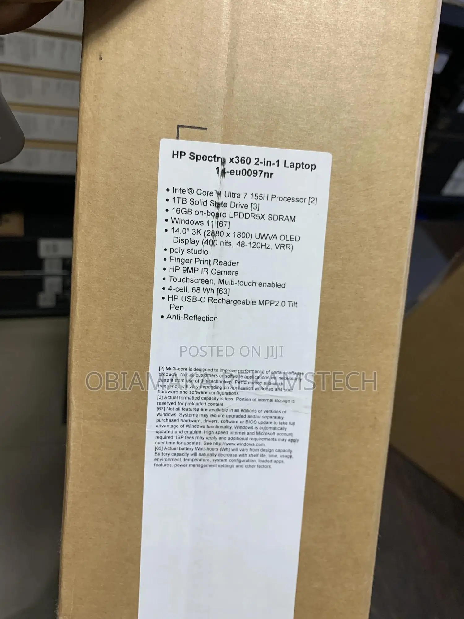 New Laptop HP Spectre 14 16GB Intel Core Ultra 7 SSD 1T