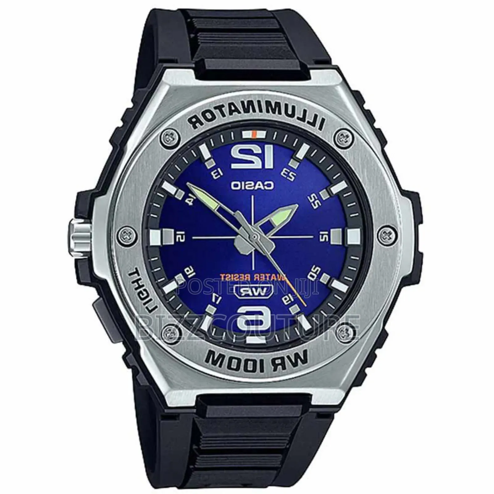 Casio Mwa-100h-2avdf Men’S Analog Blue Dial Resinstrap Watch