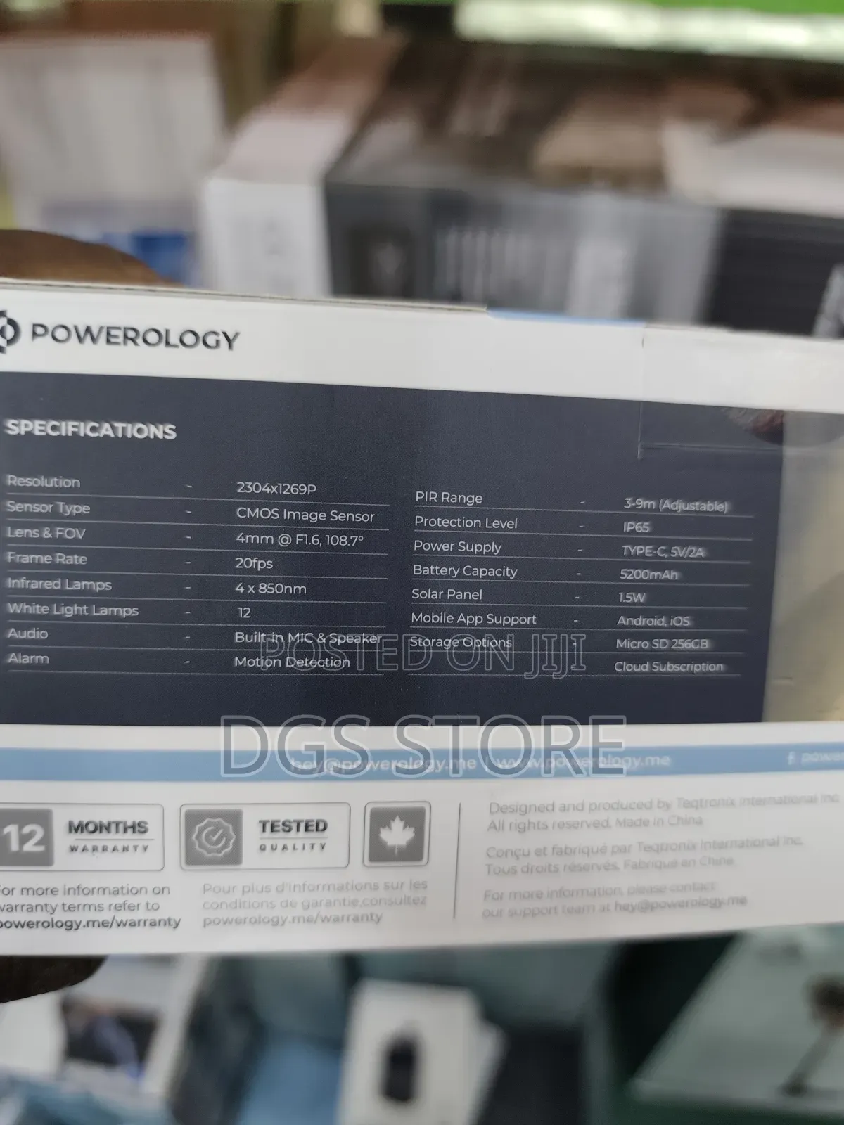Powerology Pp074 Outdoor Camera Built In Solar