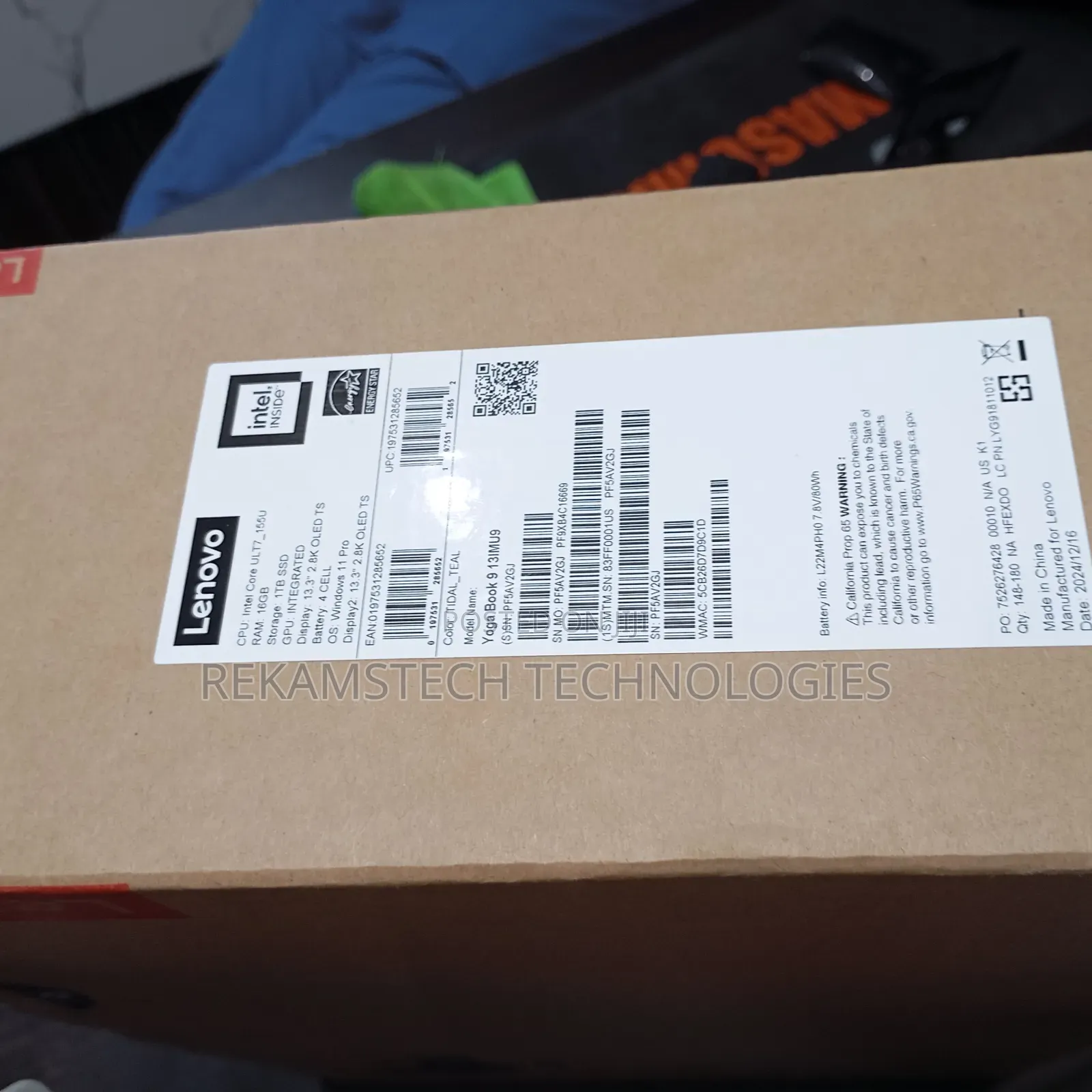 New Laptop Lenovo Yoga 910 16GB Intel Core Ultra 7 SSD 1T