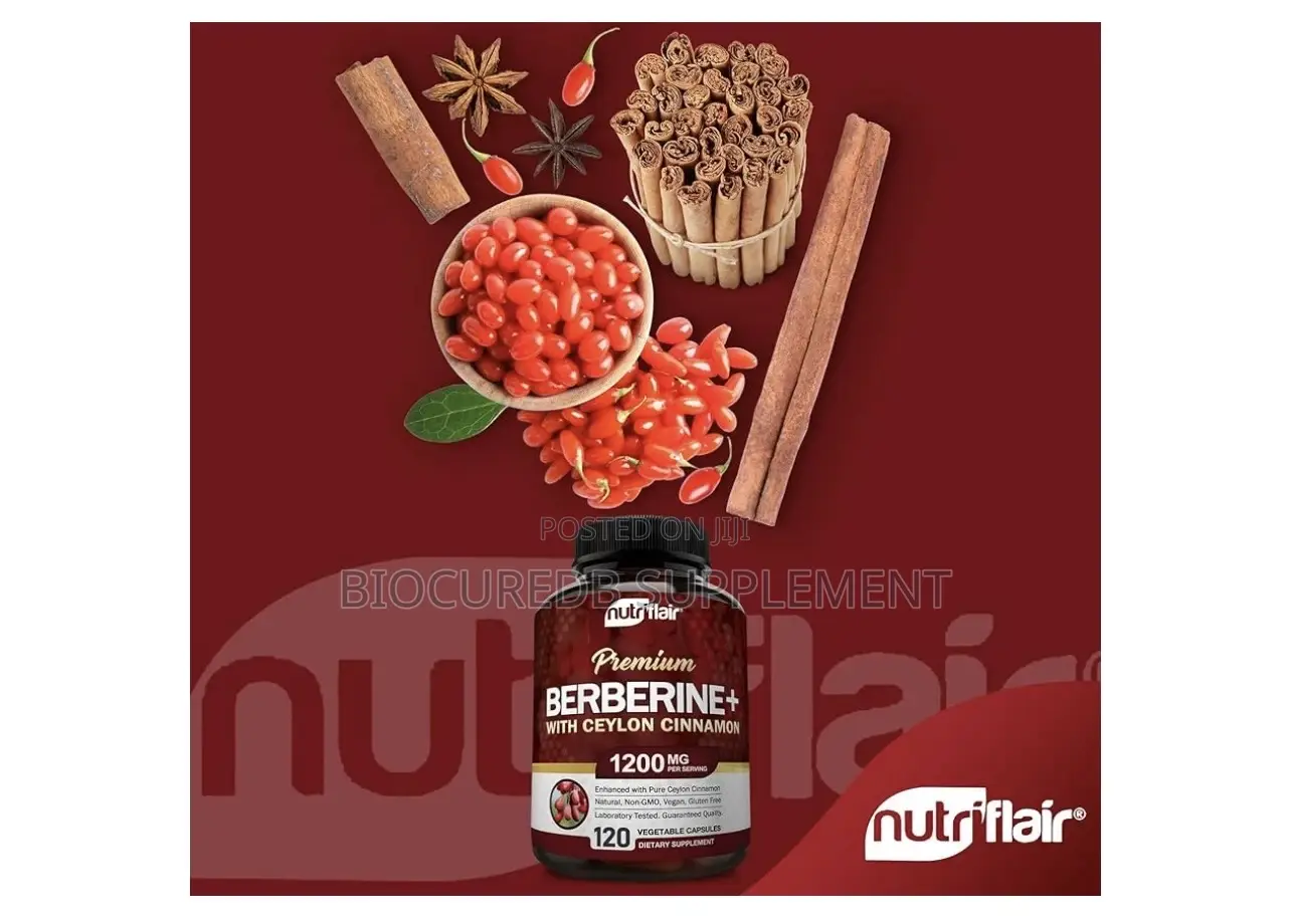 Nutriflair Premium Berberine HCL 1200mg, 120 Capsules