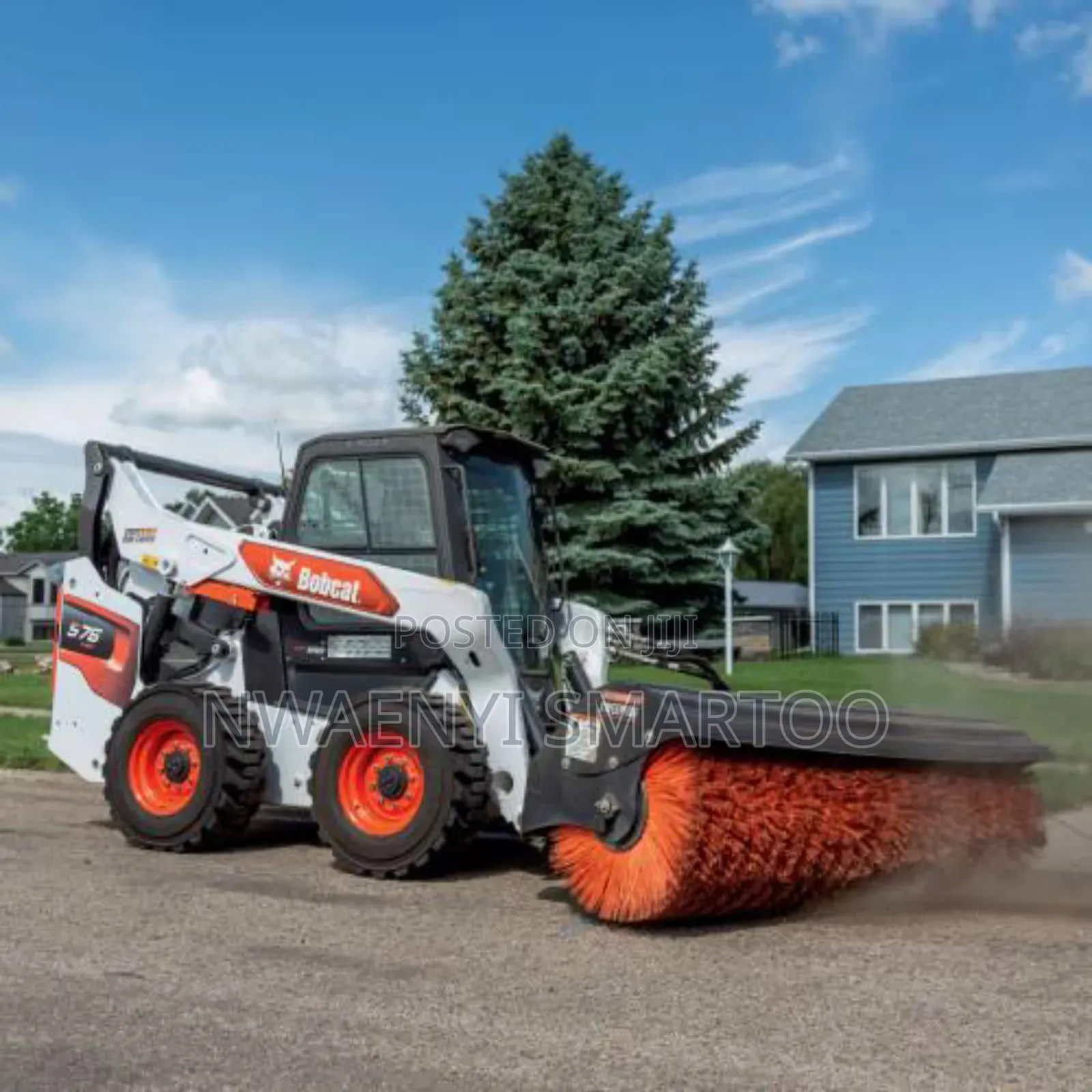 Bobcat With Broom