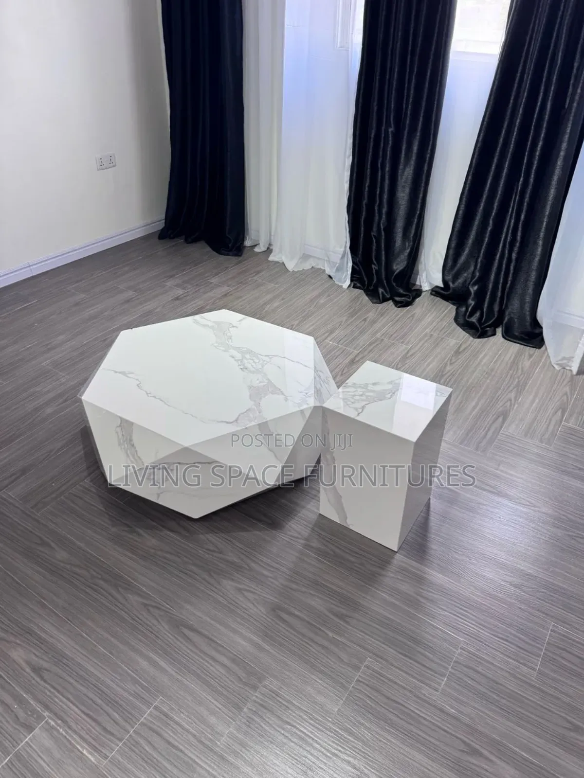 Marble Coffee Table 2in1 Set
