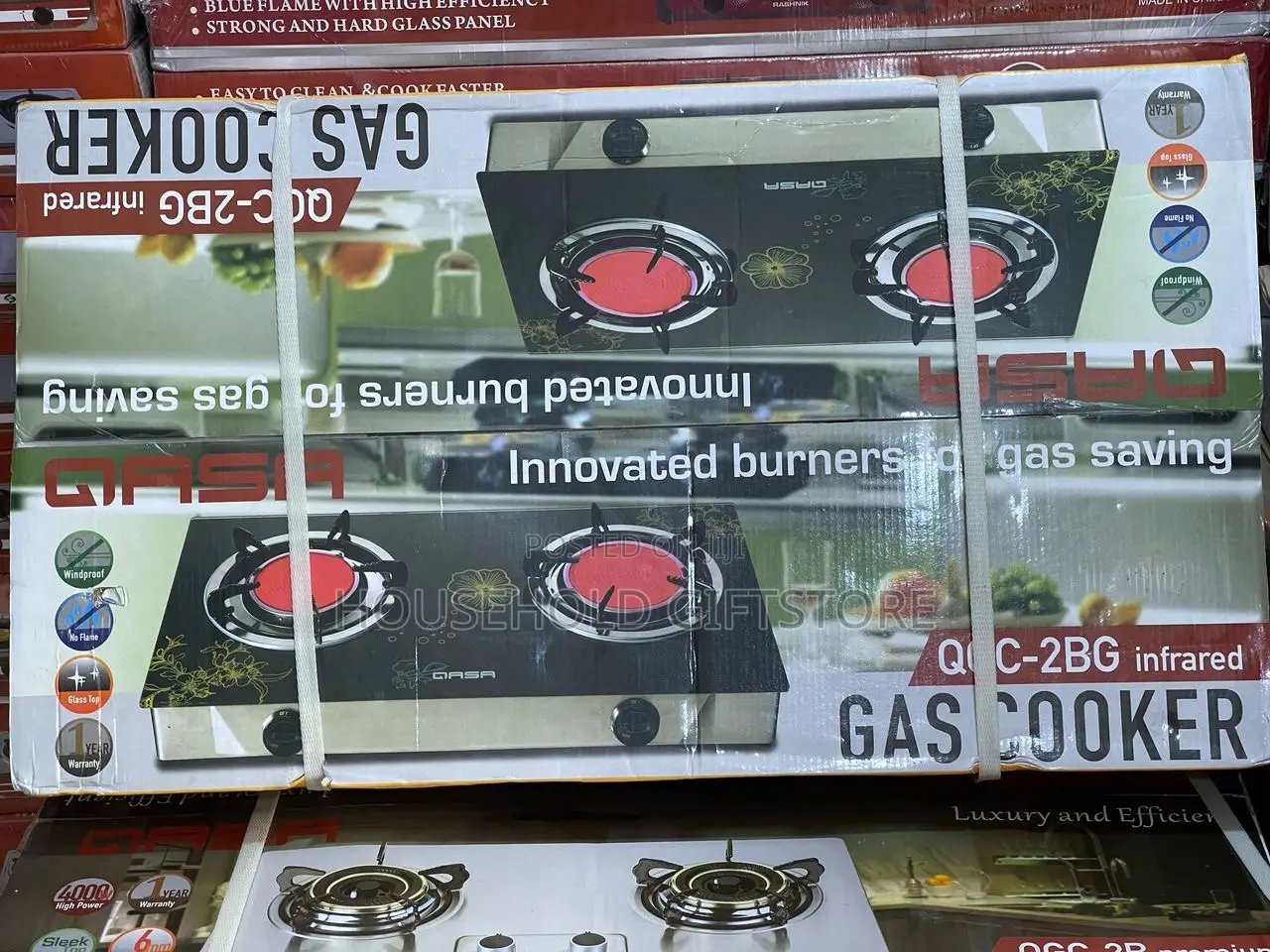 Qasa 2 Burner Infrared Gas Cooker