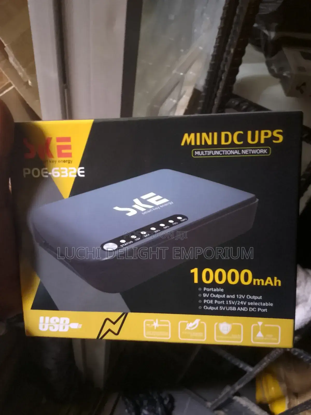 Ske Mini Ups 10000mah 17w 5/9/12v (Poe-632e)