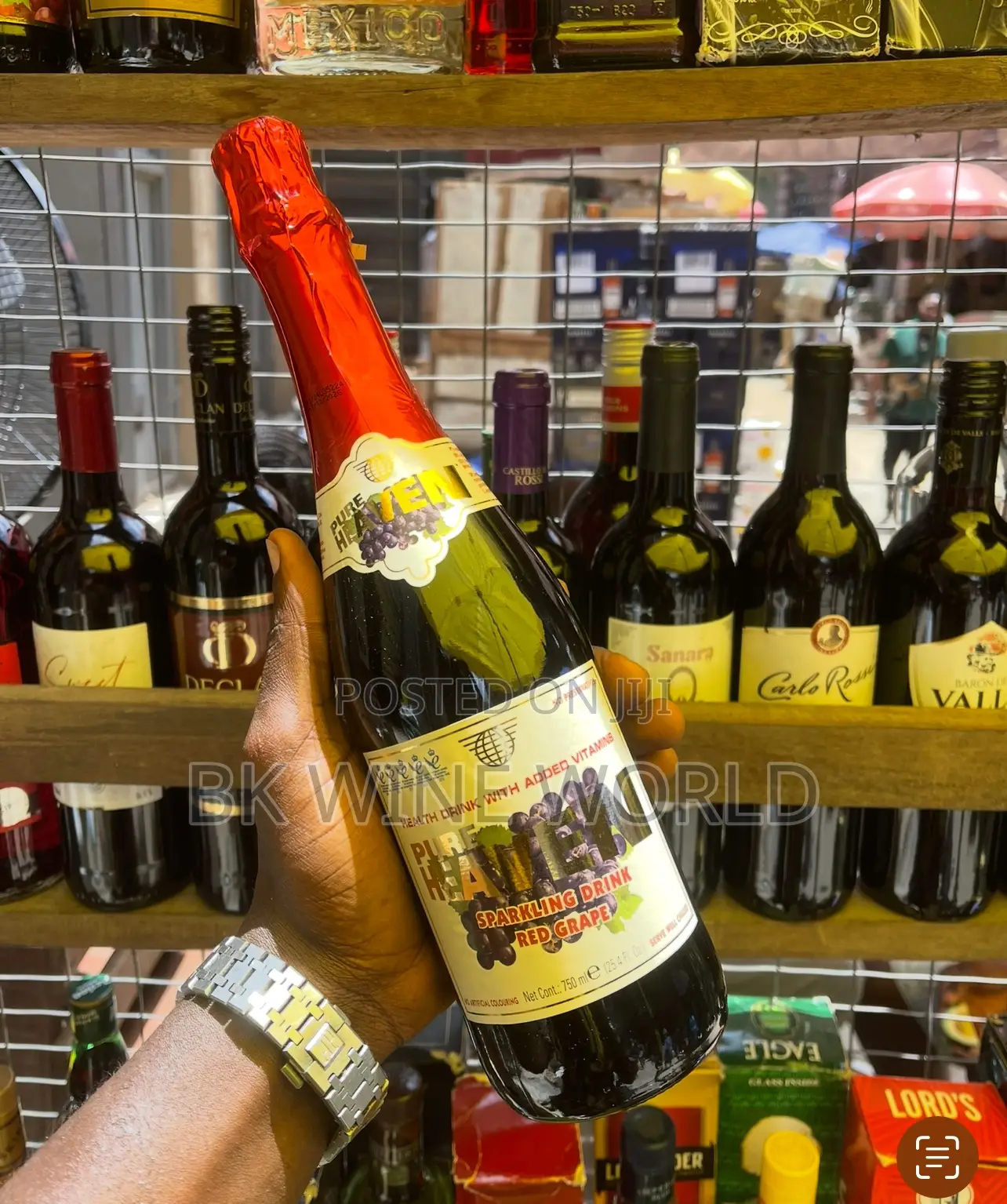 Pure Heaven Red Grape Sparkling Drink - 75cl X 12 Bottles