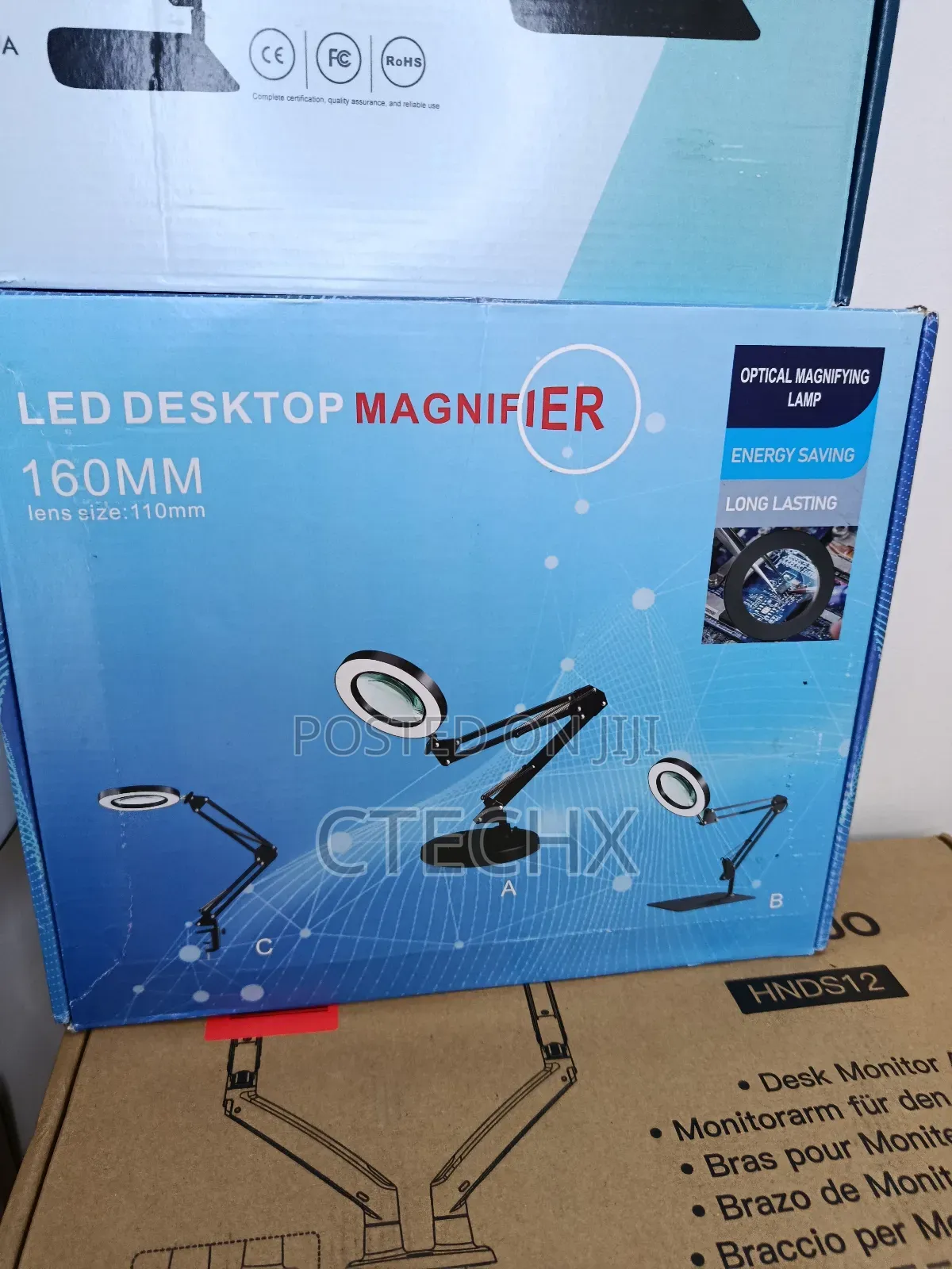 12x Magnifying Led Desk Lamp With Base Clamp for Hobbies.