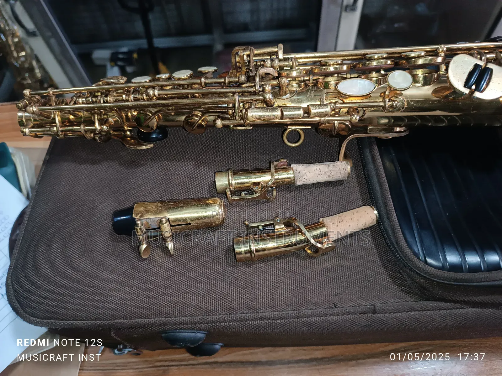 Neatly Used Armstrong Usa Straight Soprano Saxophone