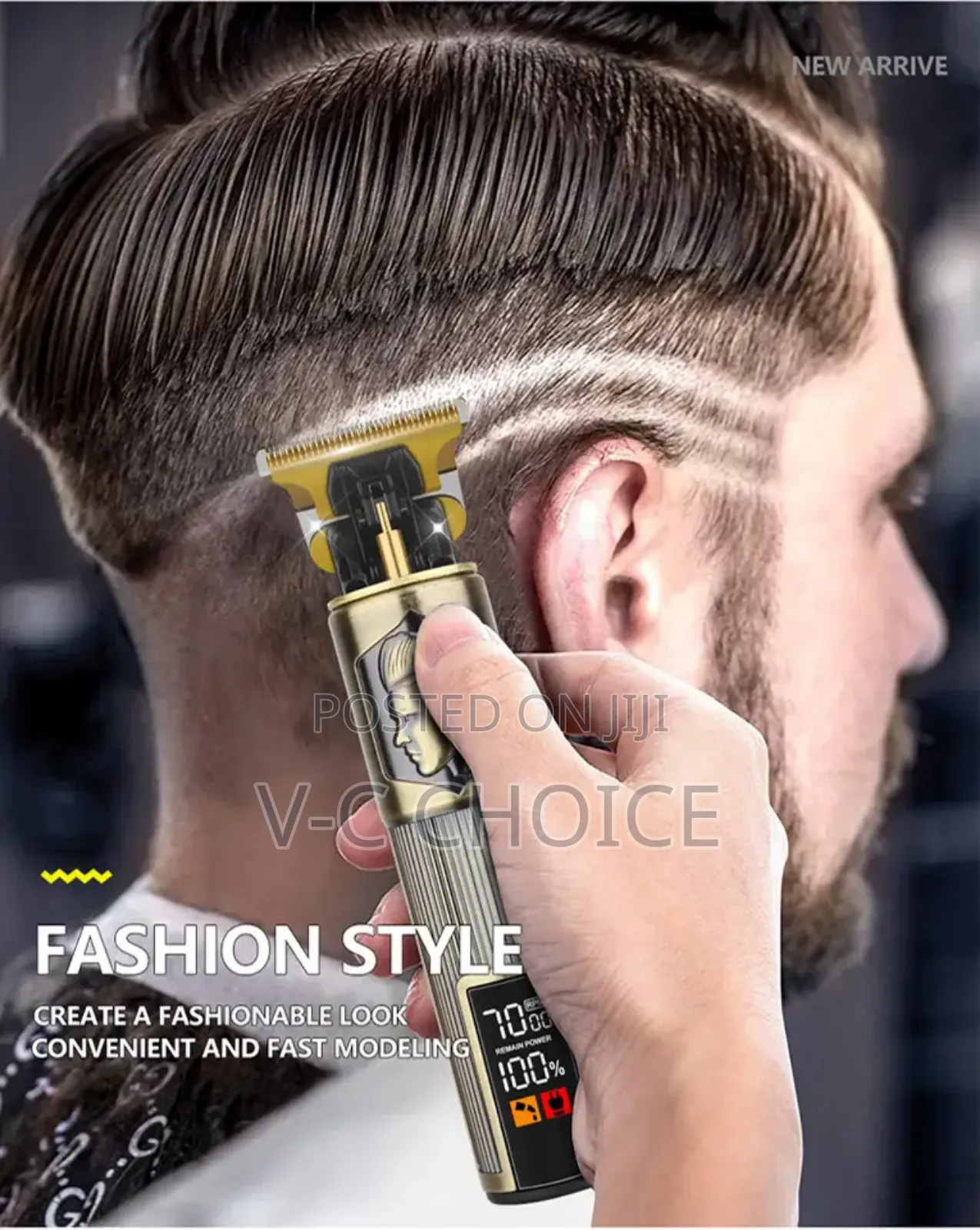 Vintage T9 Hair Clippers Rechargeable Trimmer With Led
