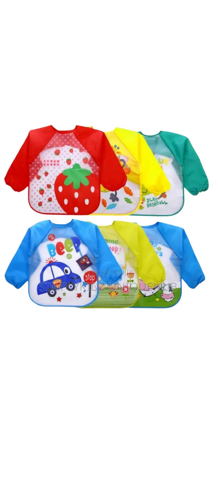 Long-Sleeved Waterproof Bibs Baby Feeding Aprons