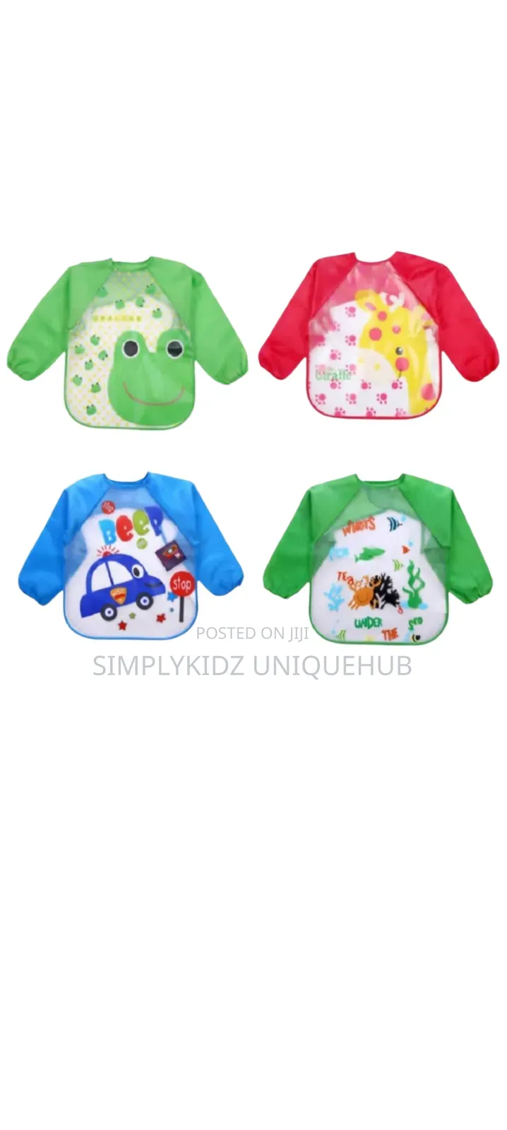 Long-Sleeved Waterproof Bibs Baby Feeding Aprons