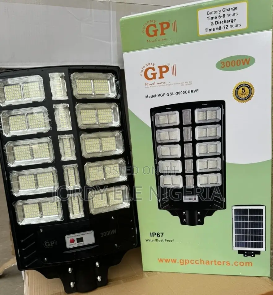 3000watts Solar Street Light or Outdoor Solar Light.