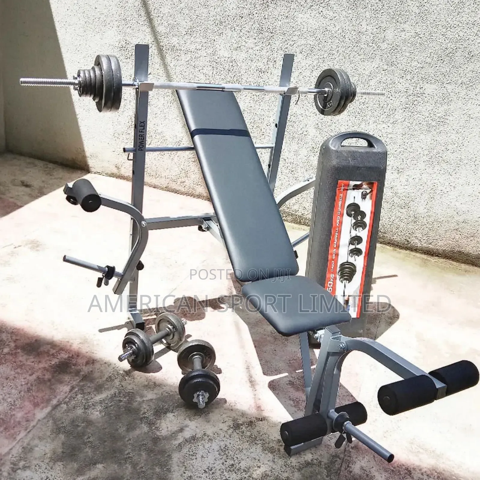 Weight Bench With 50kg Barbell Weight