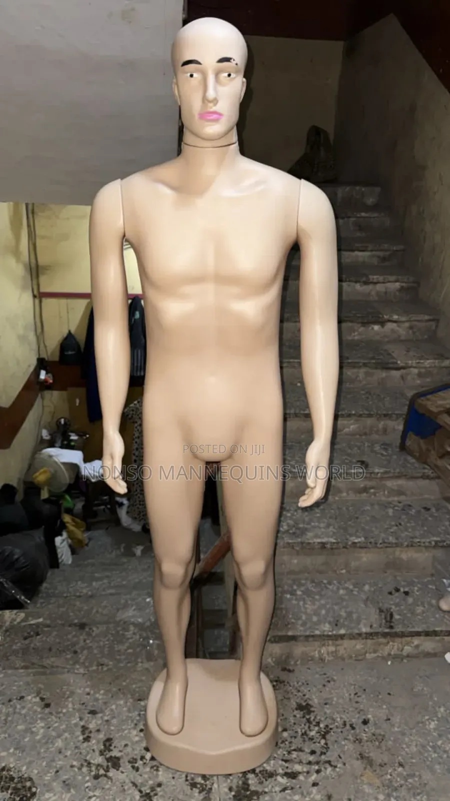 Male Plastic Detachable Head And Hands Mannequin