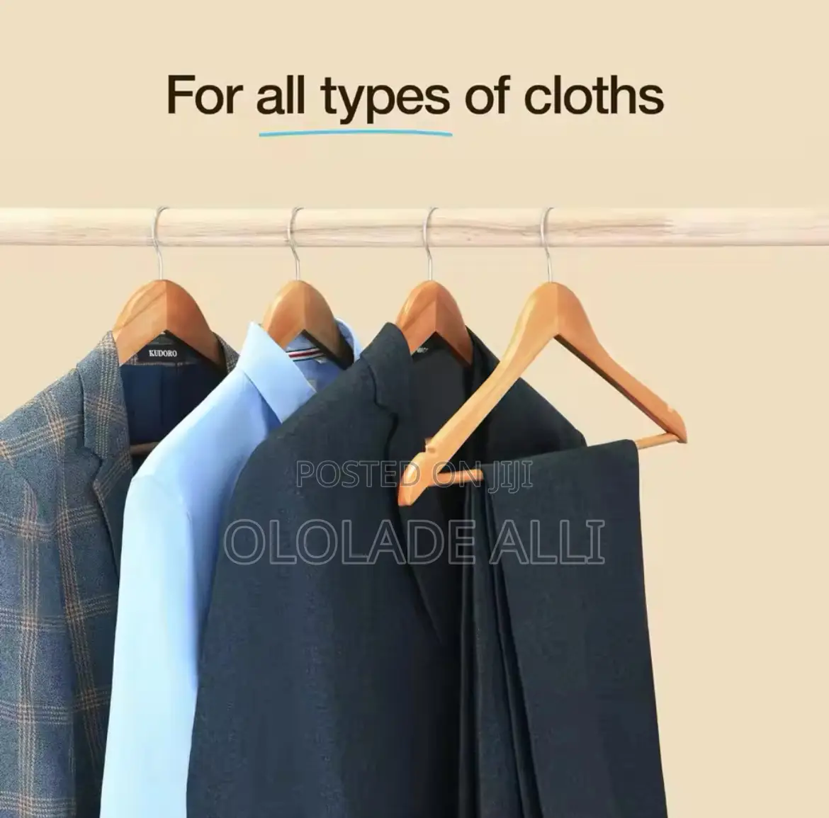 10 Pieces Premium Wooden Hangers Durable