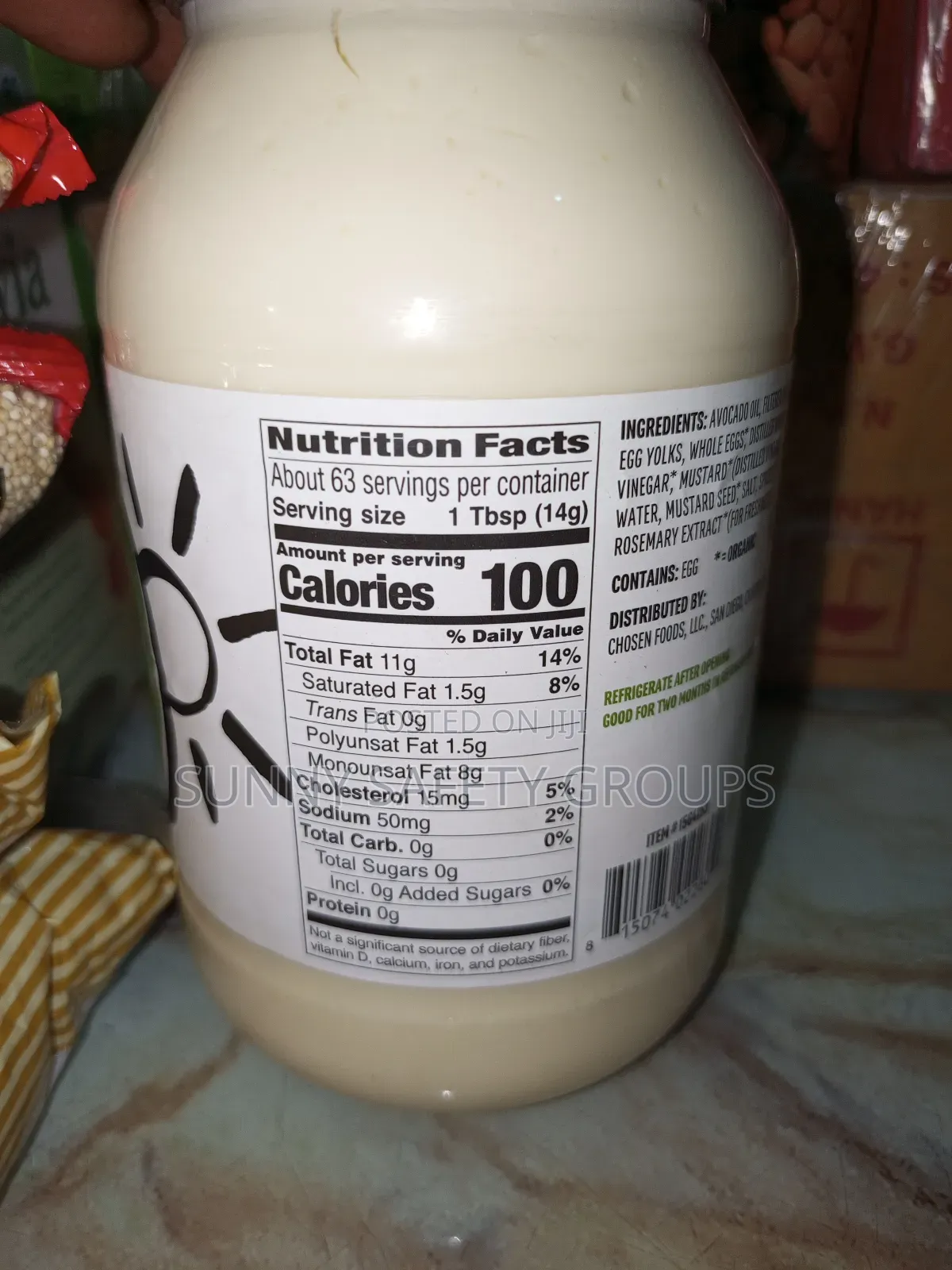 Keto Diet Chosen Avocado  Mayonnaise,No Sugar