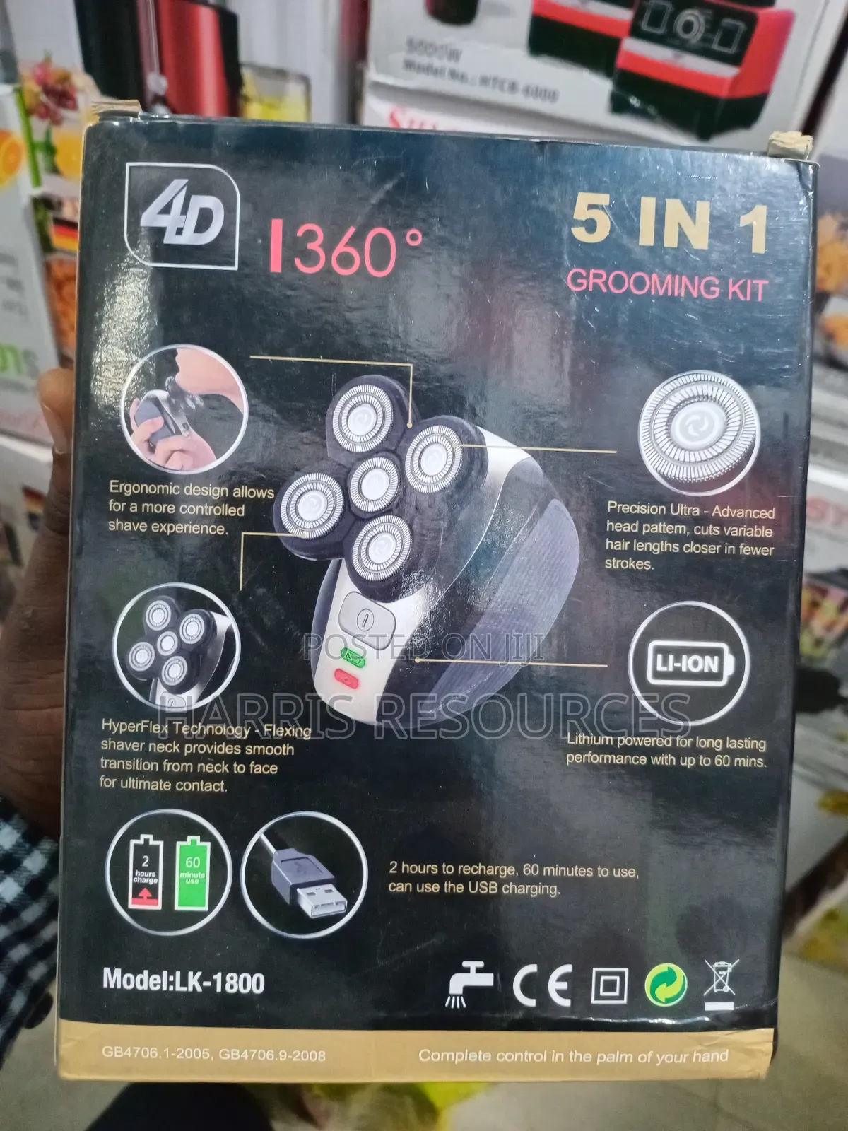 4d Rechargeable Grooming Hair Shaver Set 5 in 1