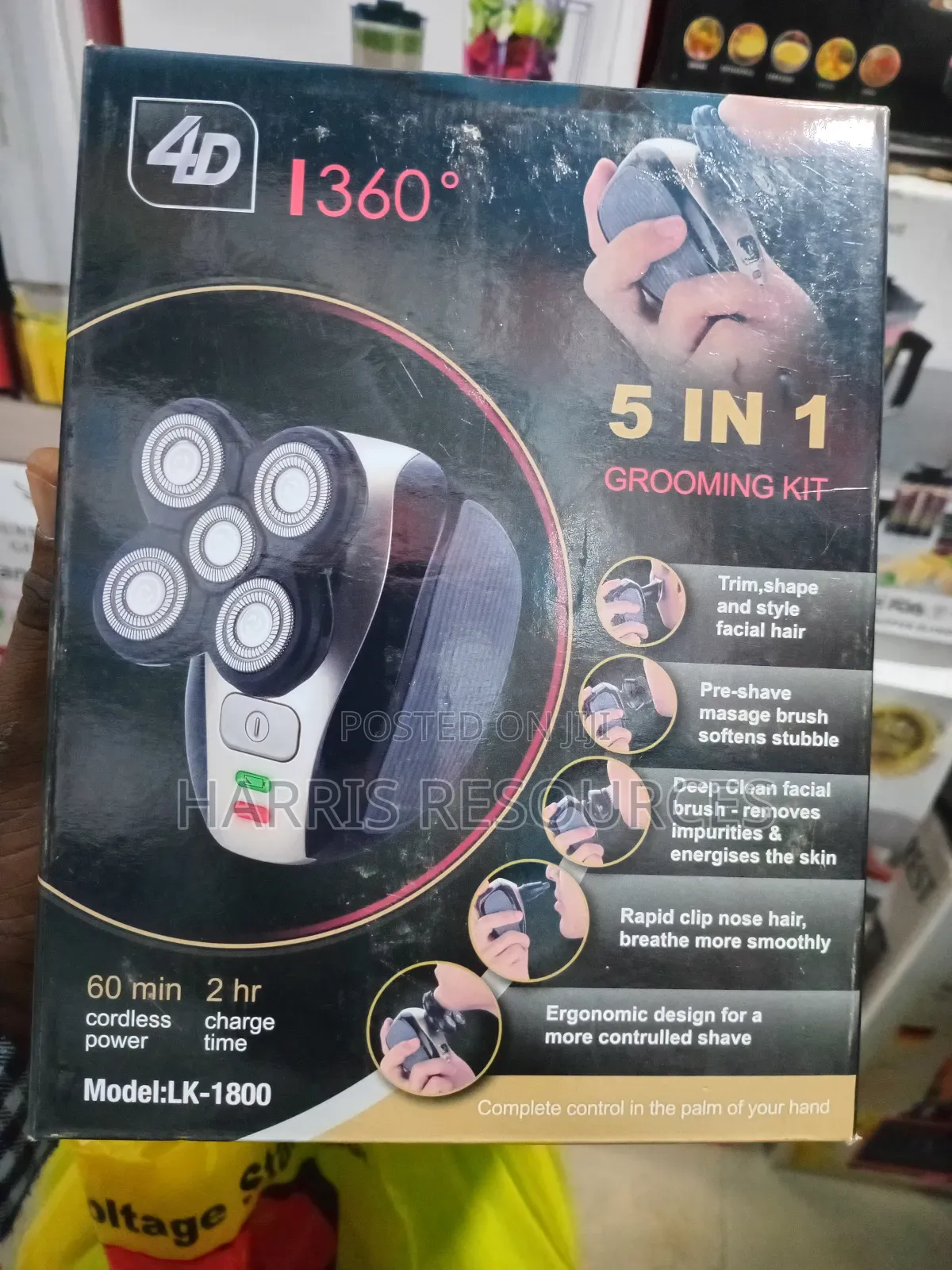 4d Rechargeable Grooming Hair Shaver Set 5 in 1