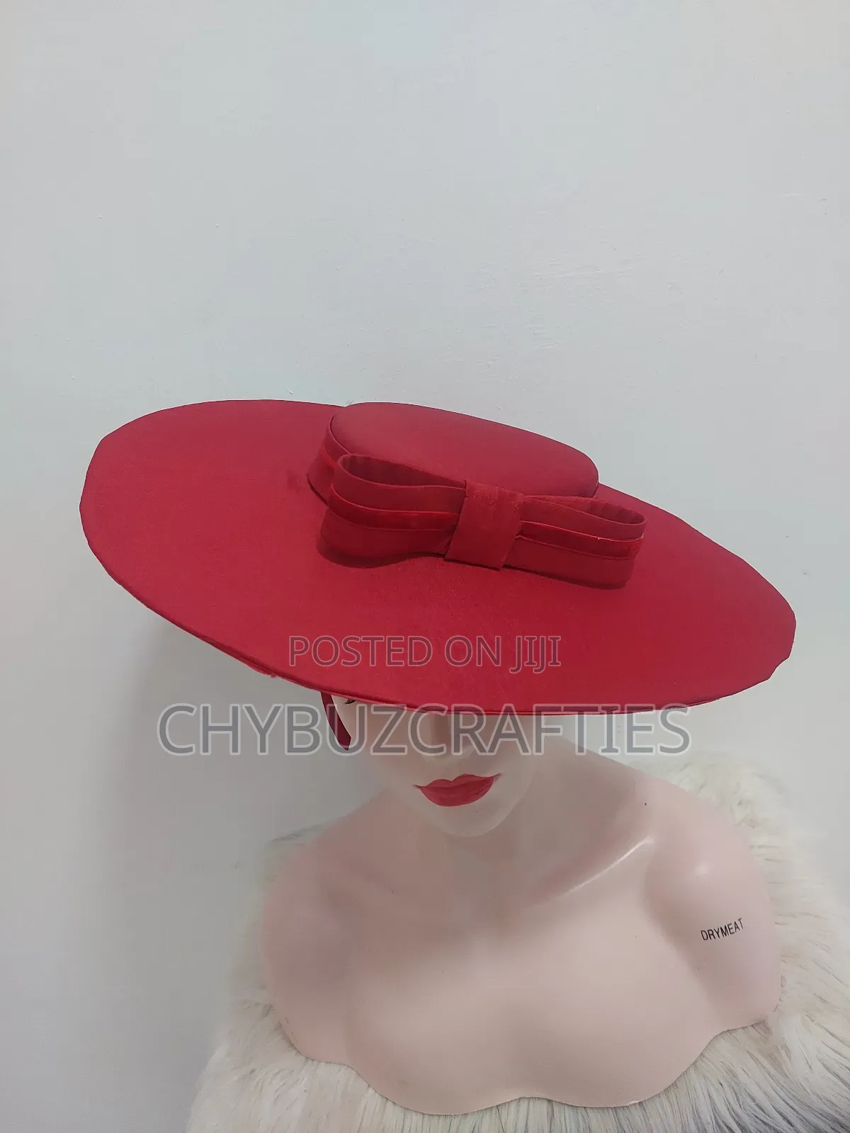 Red Boater Hat