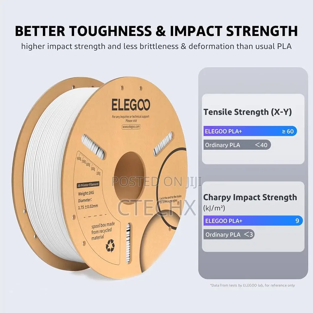 Elegoo Petg Filament 1.75mm White 1kg 3d Printer Filament