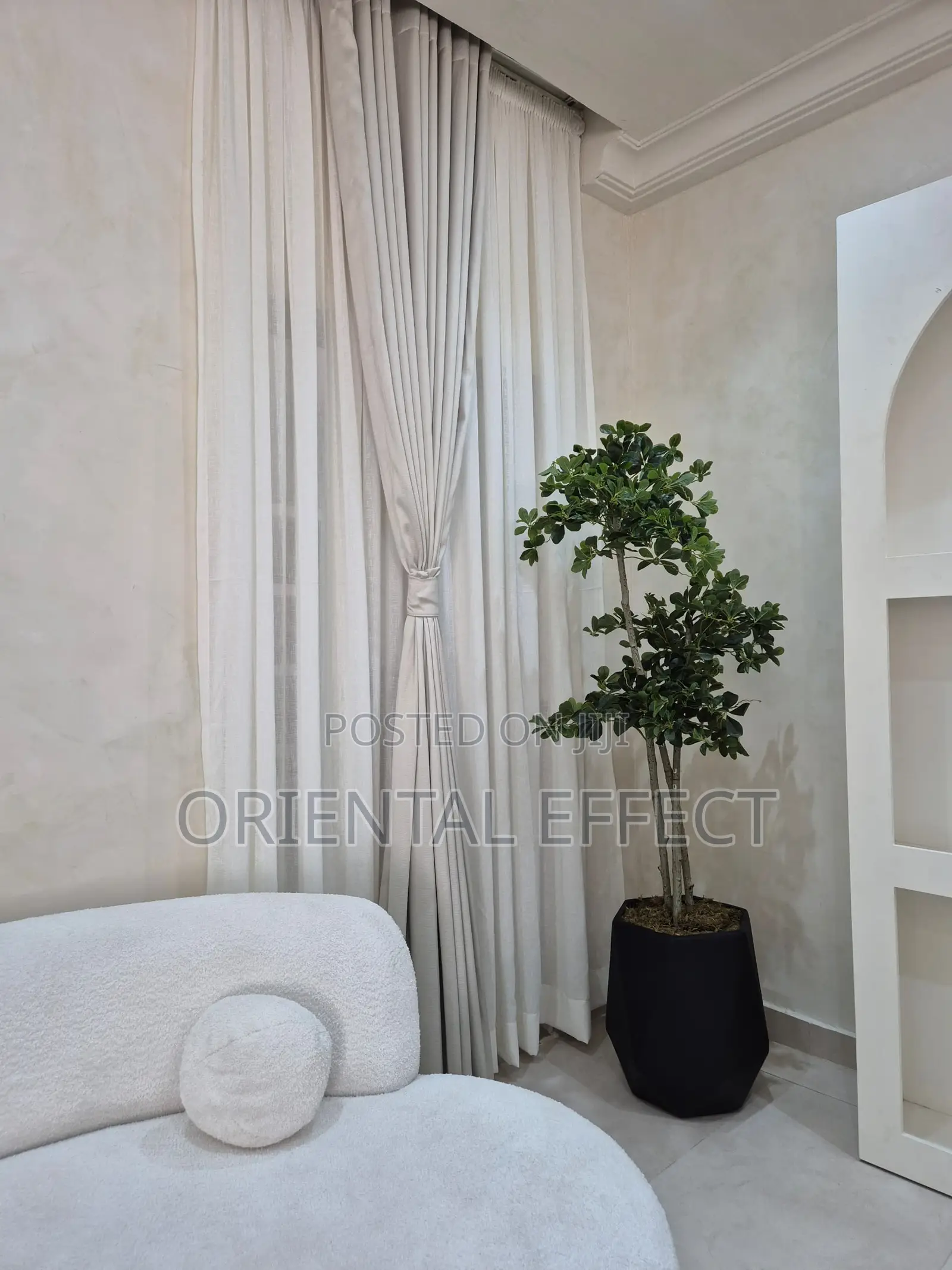 Artificial Twisted Cedar Tree With Black Matte Coral Pot