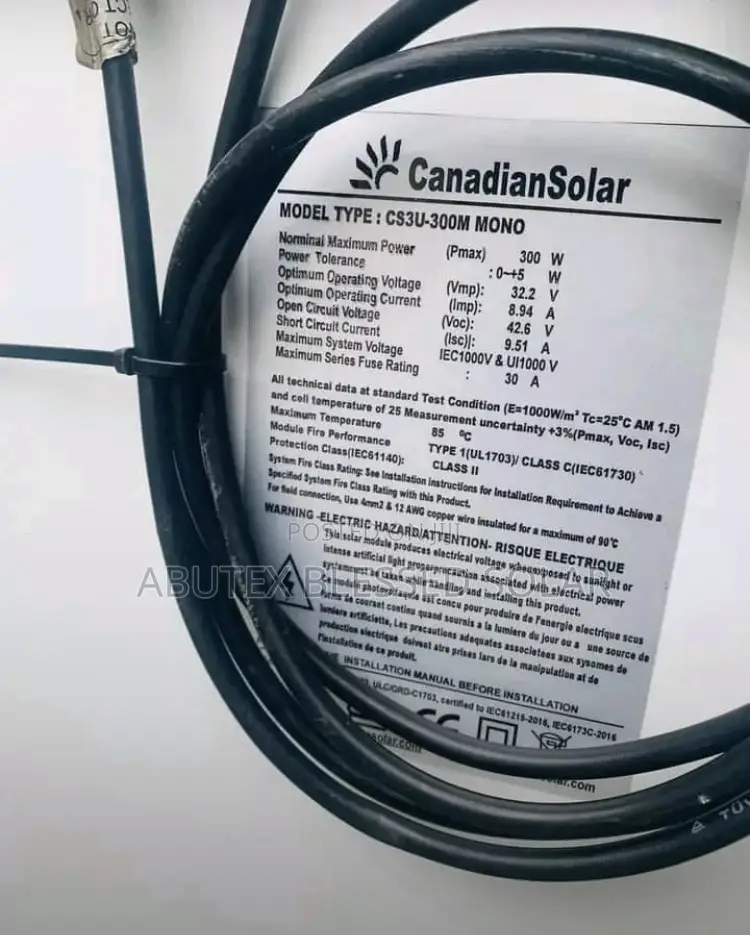 300watt Canadian Solar Panel Mono