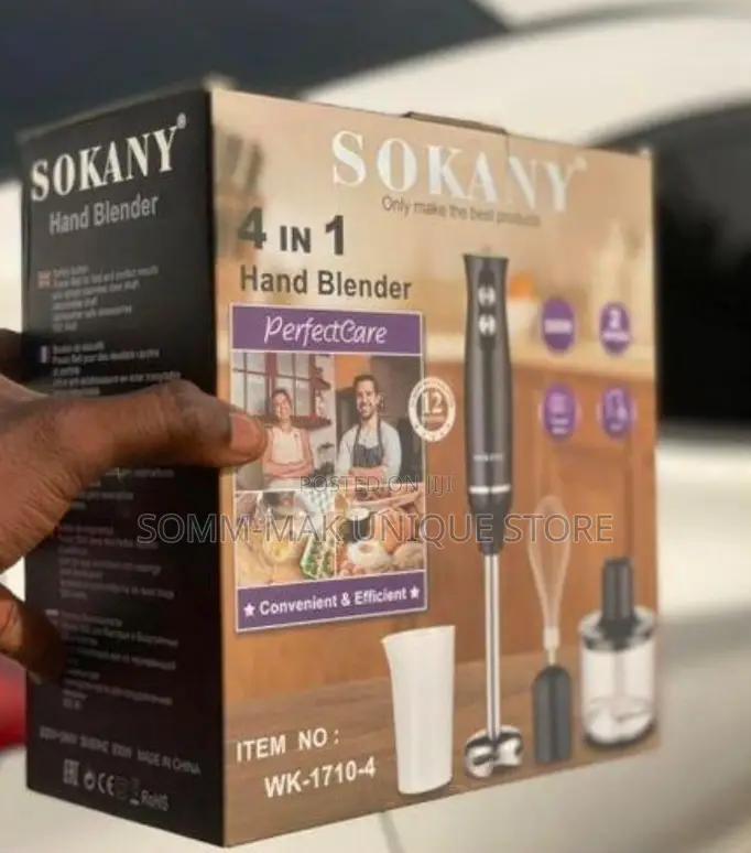 Sokany 4 in 1 Hand Blender/Food Chopper/ Whisk/Mixer