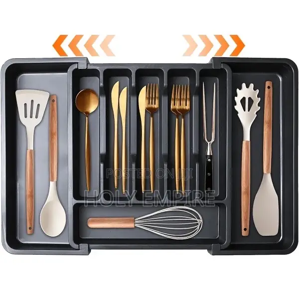 Expandable Adjustable Large Plastic Kitchen Utensil Organi