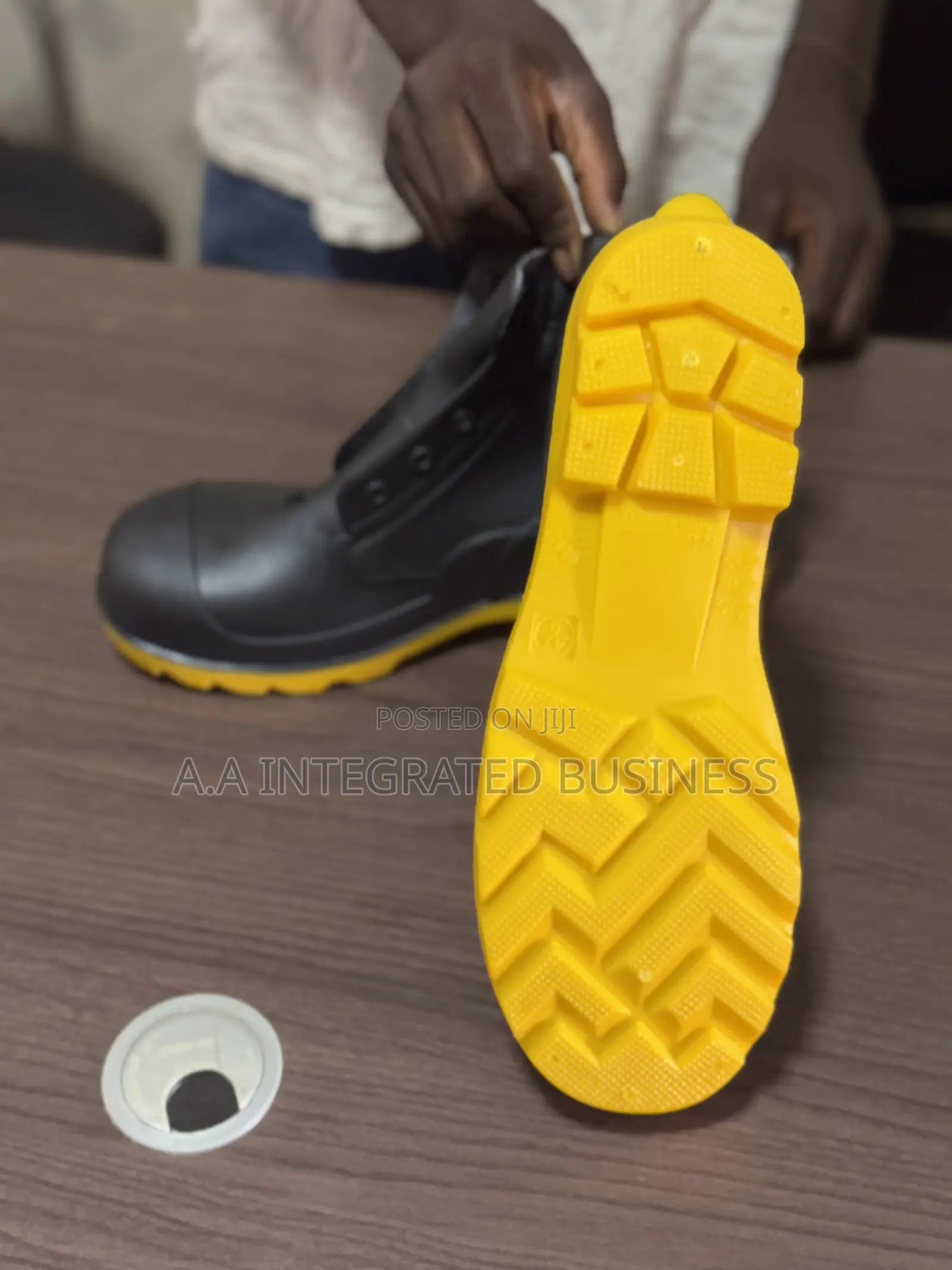 Short Safety Rain Boot Black