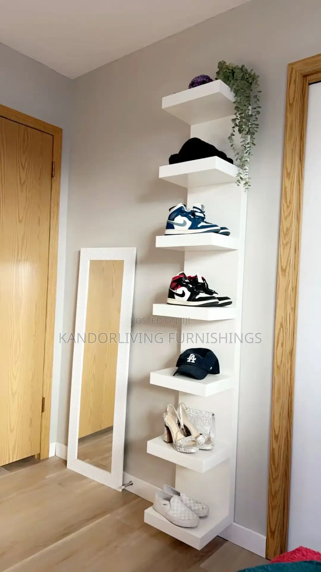 Standing Corner Shelf.
