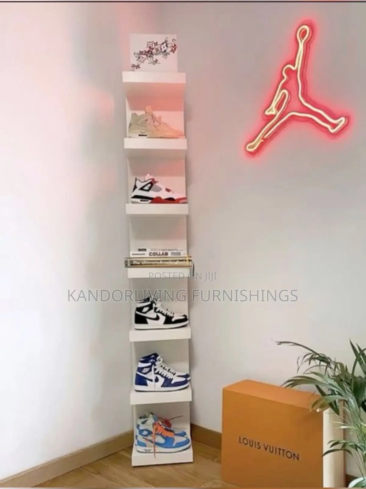 Standing Corner Shelf.
