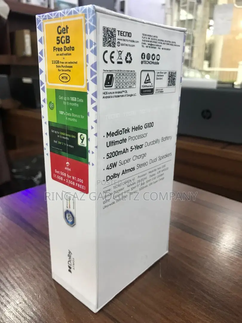 New Tecno Camon 40 128 GB Blue
