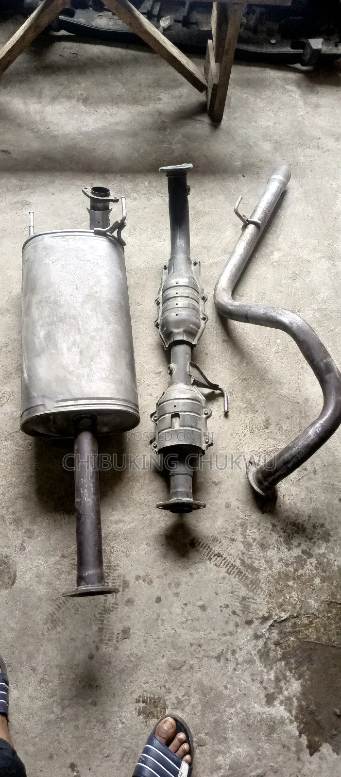 Land Cruiser Prado Complete Exhaust Pot Catalytic Converter.