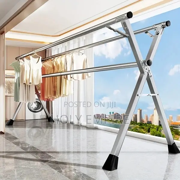 Clothes Hanger Floor Folding Indoor Home Balcony Outdoor