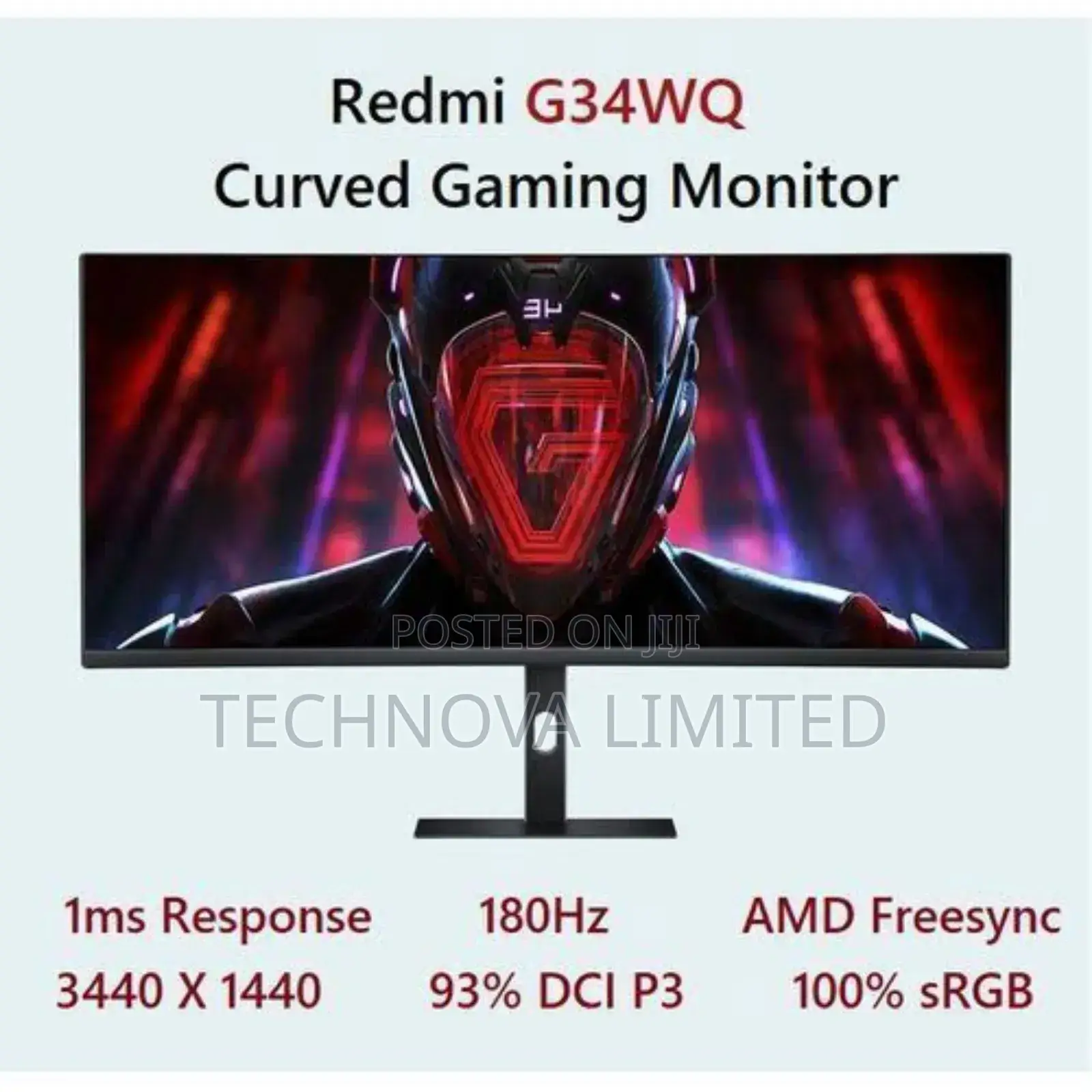Xiaomi Redmi 34" Curved Gaming Monitor G34wq 180hz 1ms