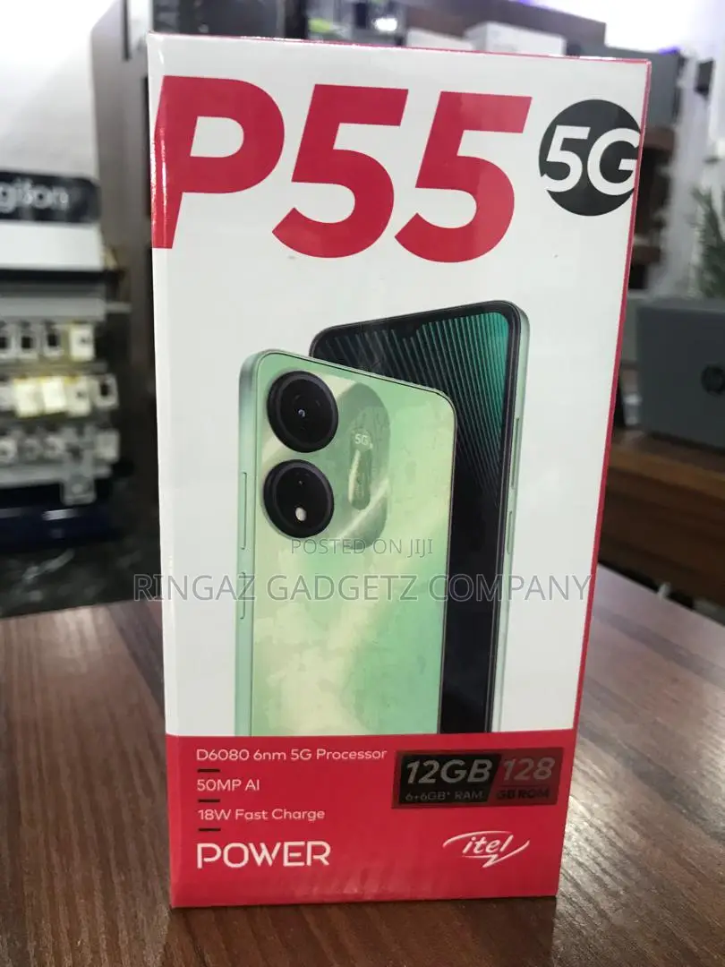 New Itel P55 5G 128 GB Black